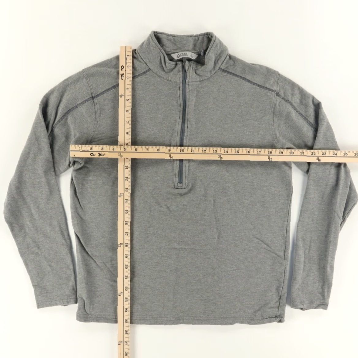 Vintage Tasc Performance Bamboo 1/2 Zip Pullover Stretch Solid Mock Long Sleeve Shirt Gray Men's L Size US L / EU 52-54 / 3 - 3 Thumbnail