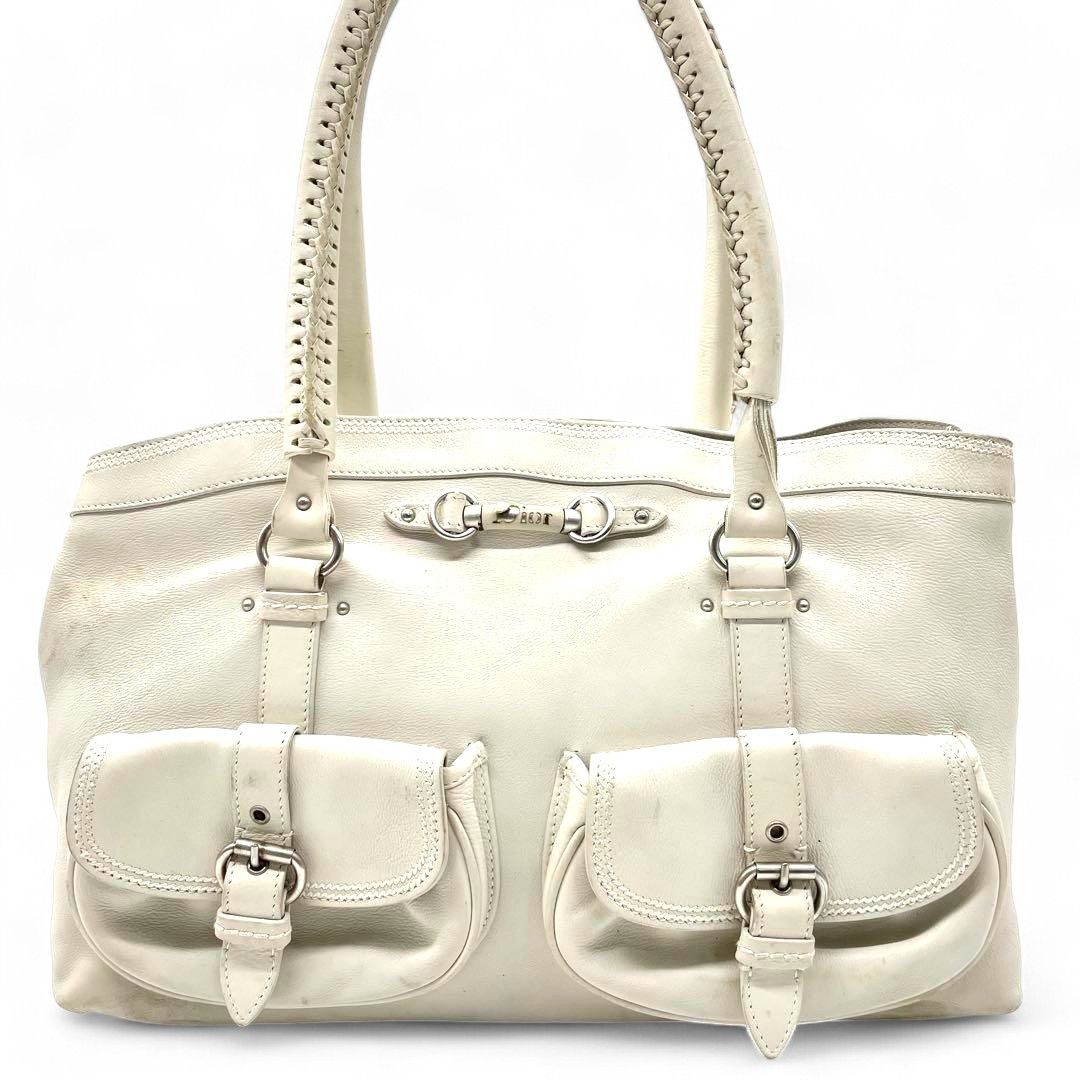 Dior Dior - Leather Vintage Handbag Shoulder Bag Plate White Size ONE SIZE - 2 Thumbnail