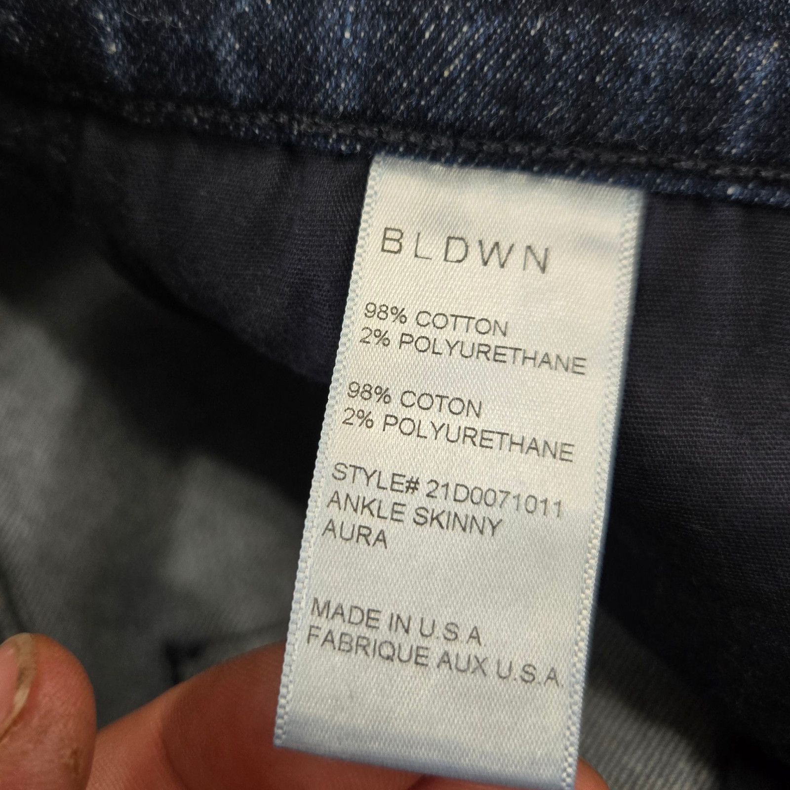 Other BLDWN Dark Wash Aura Cropped Ankle Skinny Jeans Size 24 Size 24" / US 00 / IT 34 - 8 Thumbnail