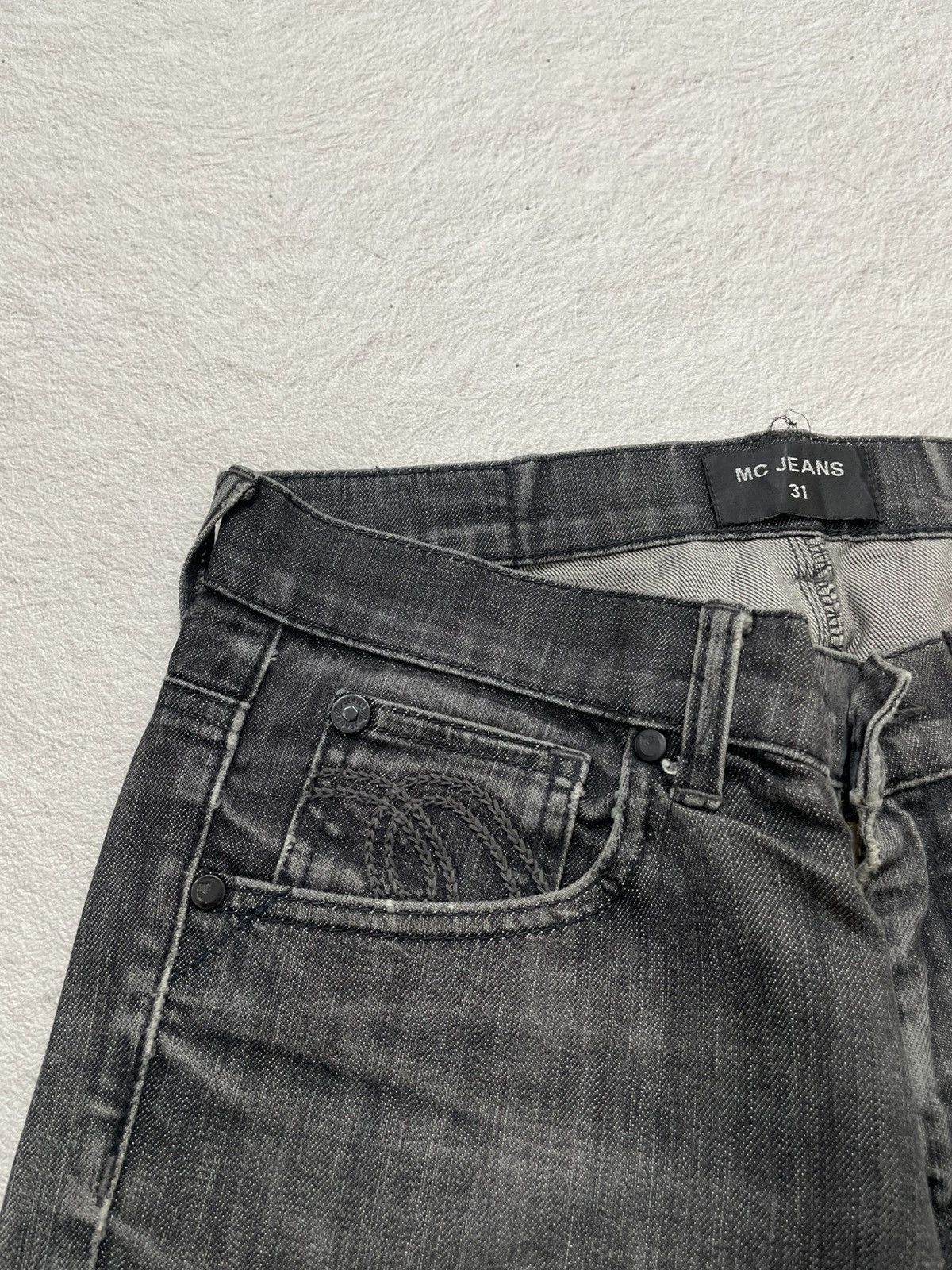 Japanese Brand 2000s Vintage MC Black Jeans Washed Y2K Size US 29 - 4 Thumbnail