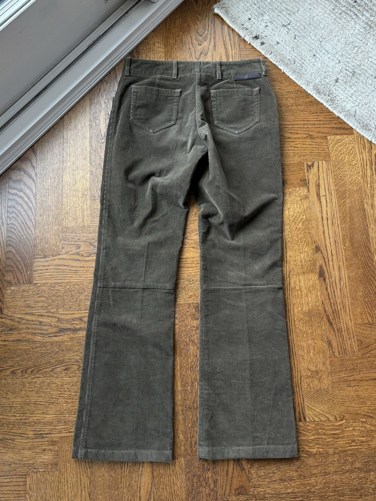 image of 2000S Prada Corduroy Pants 2006 Vintage Linea Rossa Trousers in Brown, Women's (Size 30)