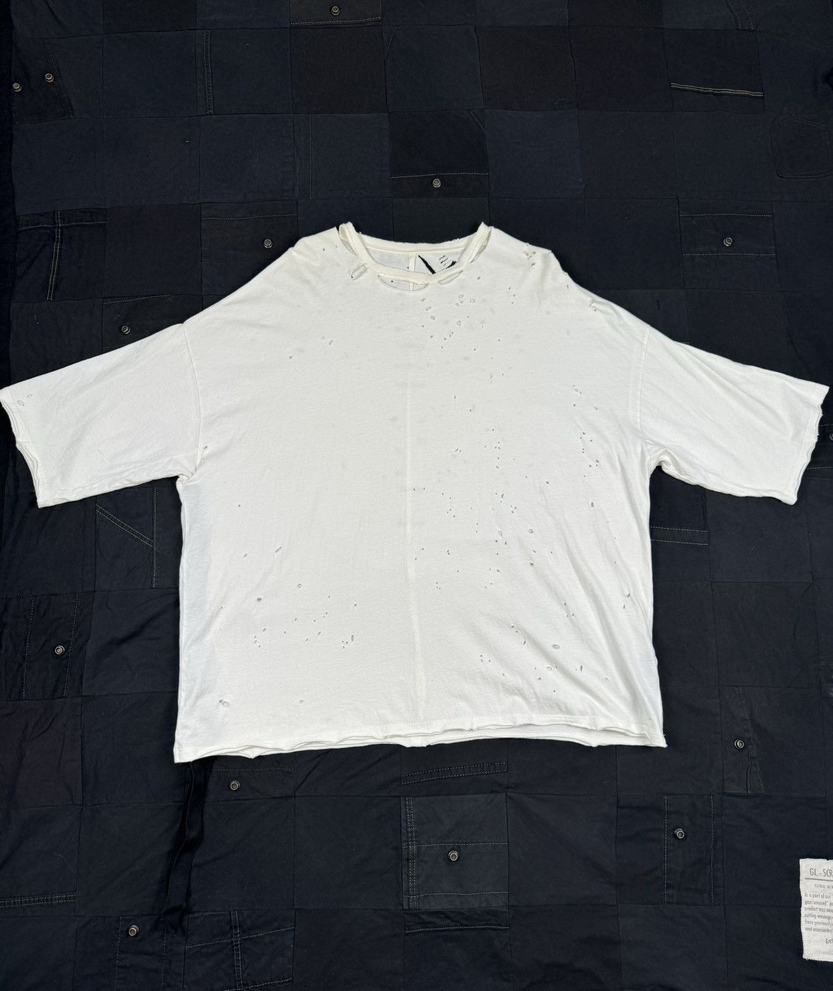 Ben Taverniti Unravel Project Oversized Distressed Tee Size US M / EU 48-50 / 2 - 1 Thumbnail