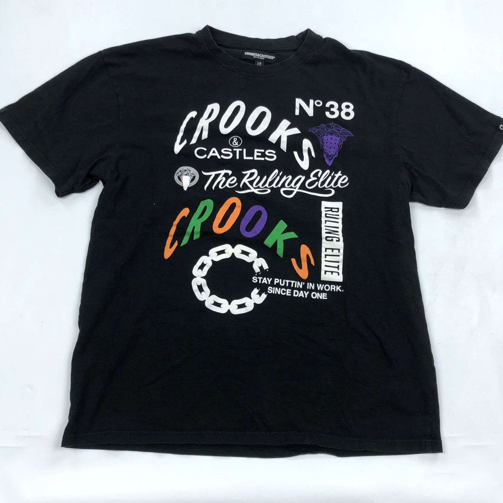 Crooks & Castles Crooks & Castles The Ruling Elite N°38 Graphic T-Shirt Mens Black L Size US L / EU 52-54 / 3 - 2 Thumbnail