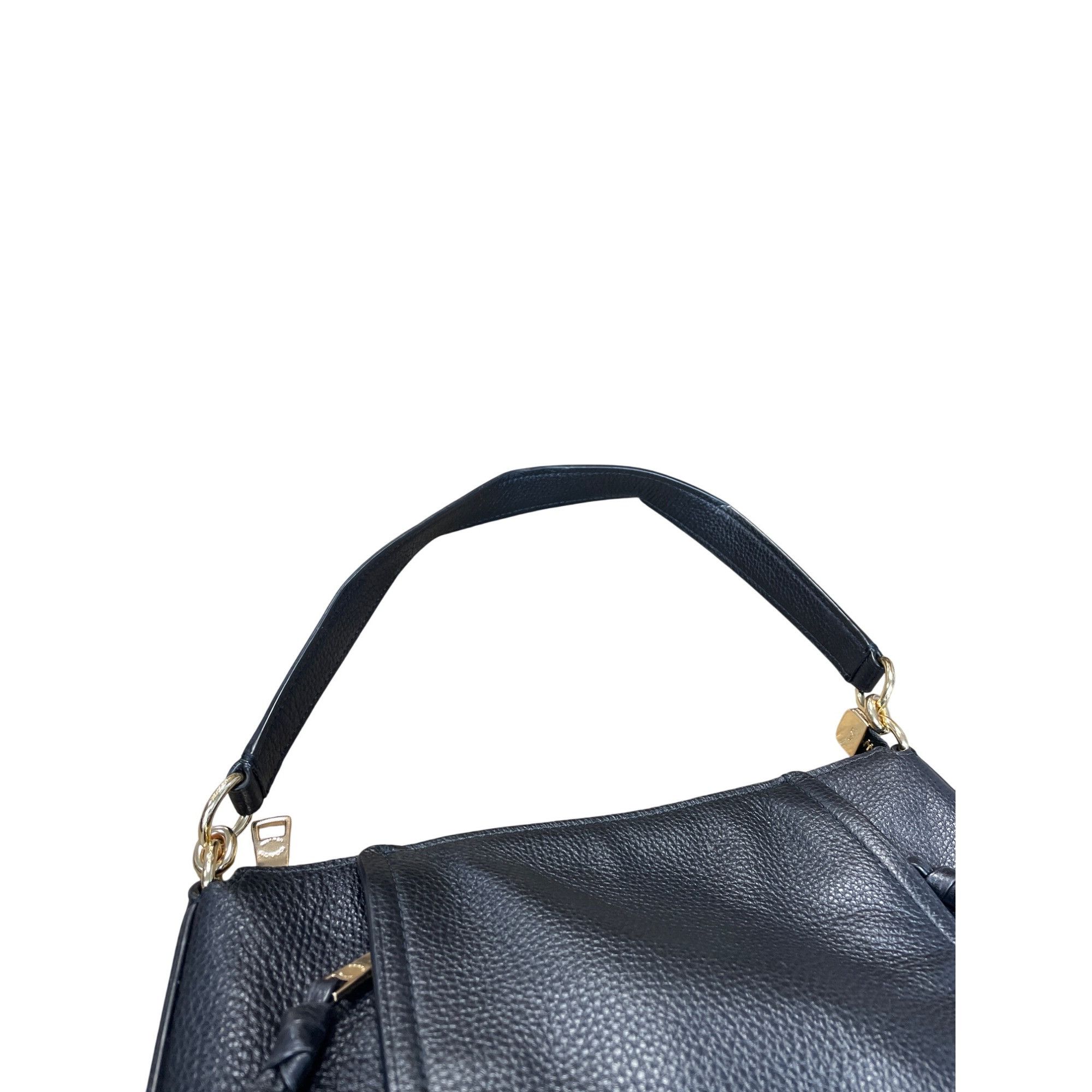 Coach Coach NY Marlon Black Leather pebbled Shoulder HandBag size Size ONE SIZE - 2 Thumbnail