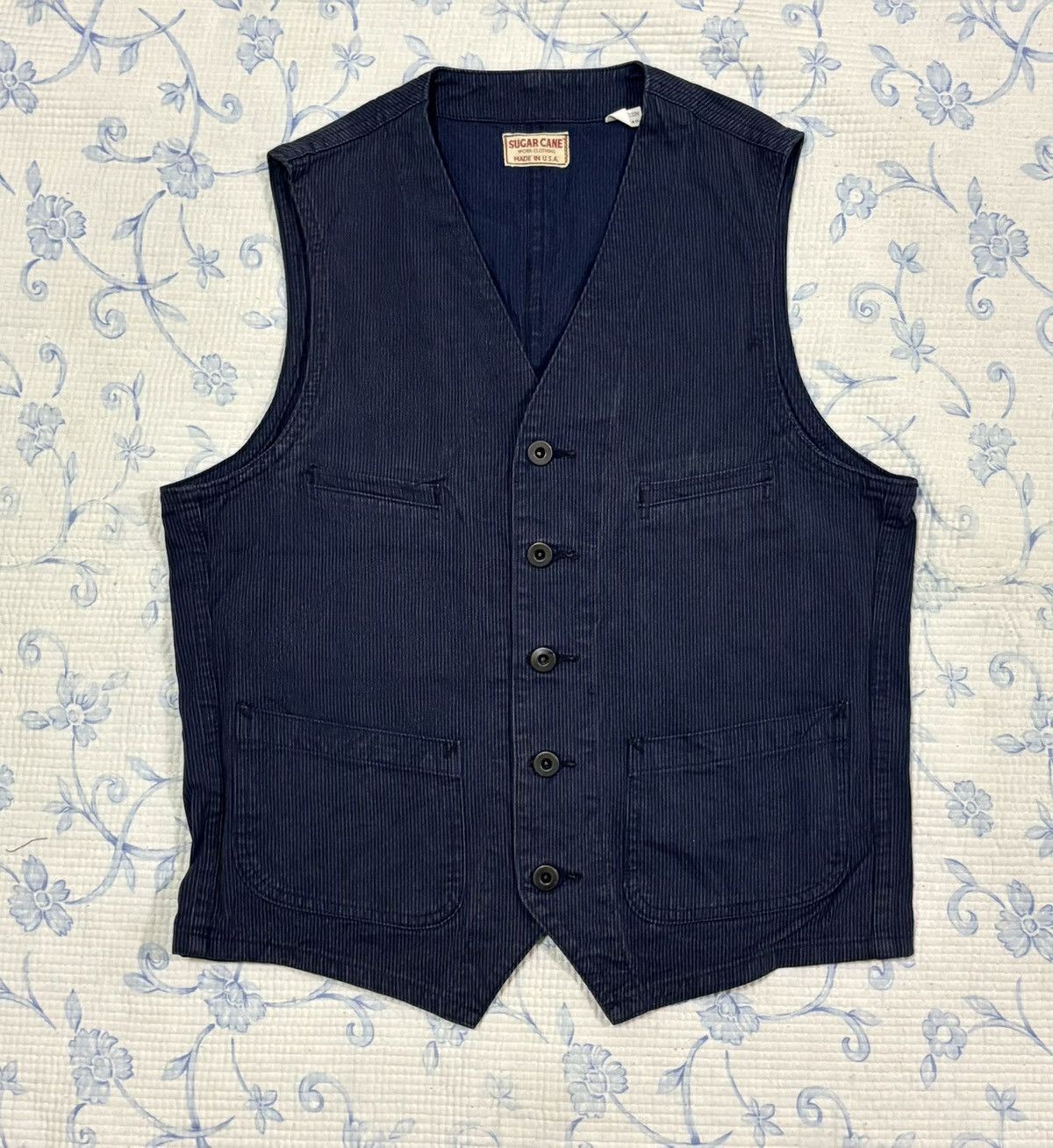 Sugar Cane Sugar Cane Stripe Worker Vest Size US M / EU 48-50 / 2 - 1 Thumbnail