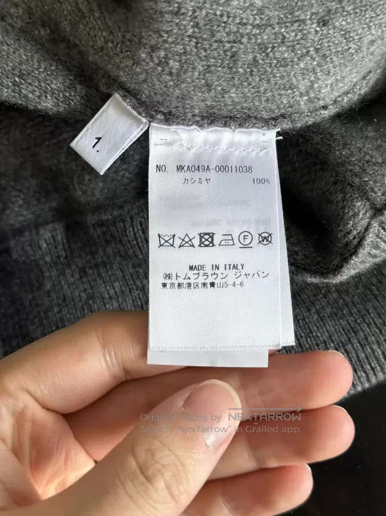 Thom Browne Thom Browne Medium Gray Cashmere Sweater Size US S / EU 44-46 / 1 - 4 Thumbnail