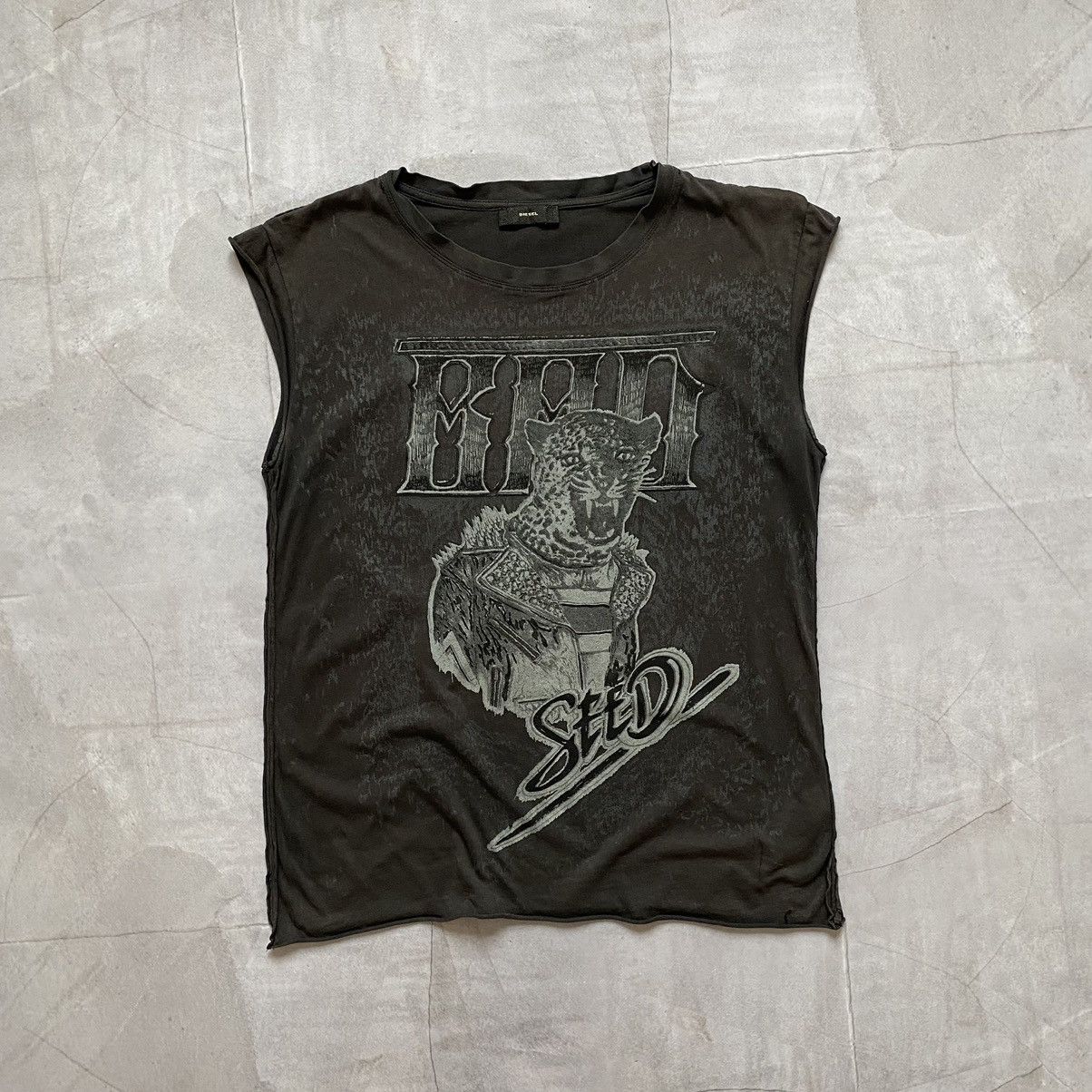 Vintage Diesel Tiger Japan Avantgarde Punk Faded T-shirt Tee