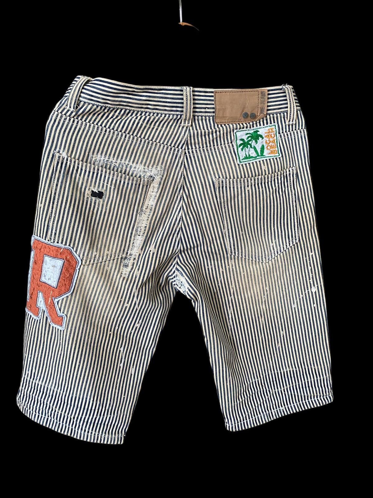 Hysteric Glamour × Japanese Brand × Vintage Vintage Clone jeans patchwork striped jail rare design Size US 32 / EU 48 - 2 Thumbnail
