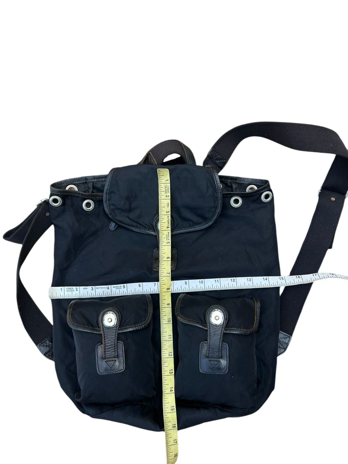 Felisi Vintage Felisi Italy Distress Hybrid Nylon Leather Backpack Size ONE SIZE - 25 Thumbnail
