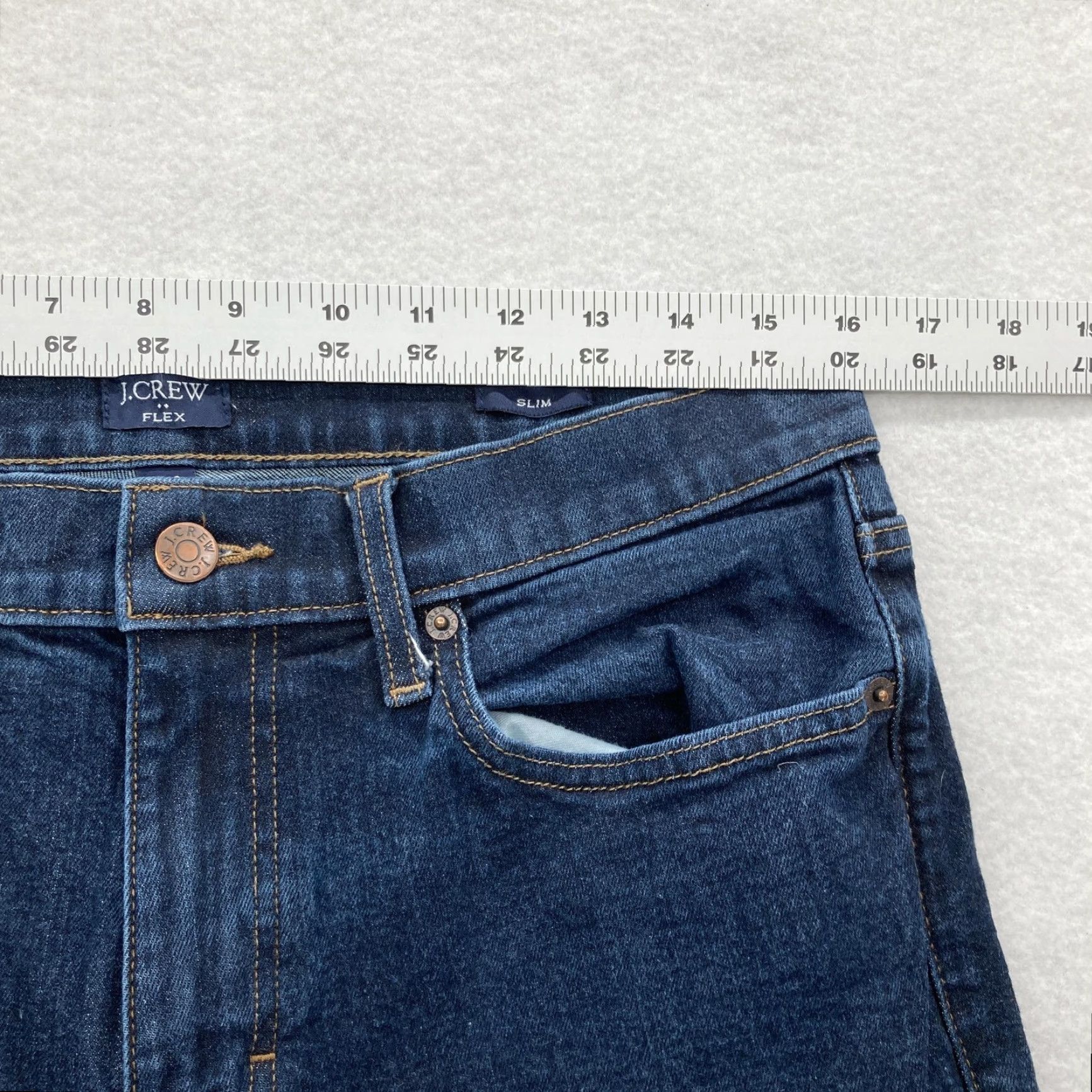 J.Crew J.CREW Jeans Mens 32x32 Blue Slim Straight Signature Flex Stretch Denim Preppy Size US 32 / EU 48 - 6 Thumbnail
