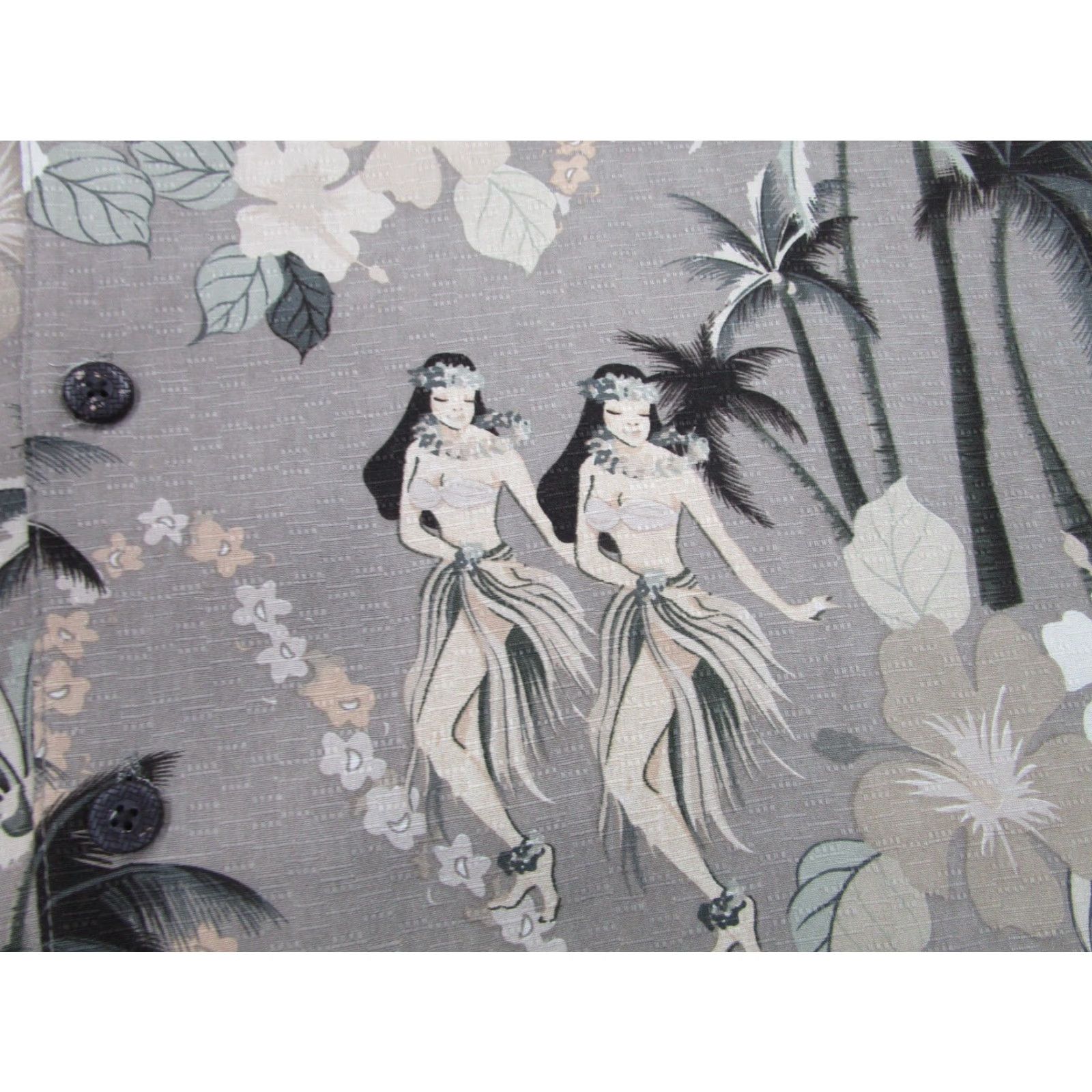 Gloverall VTG Hawaiian Shirt Mens 2XL Beige Silk Hula Girls Music Ukulele All Over Print Size US XXL / EU 58 / 5 - 4 Thumbnail