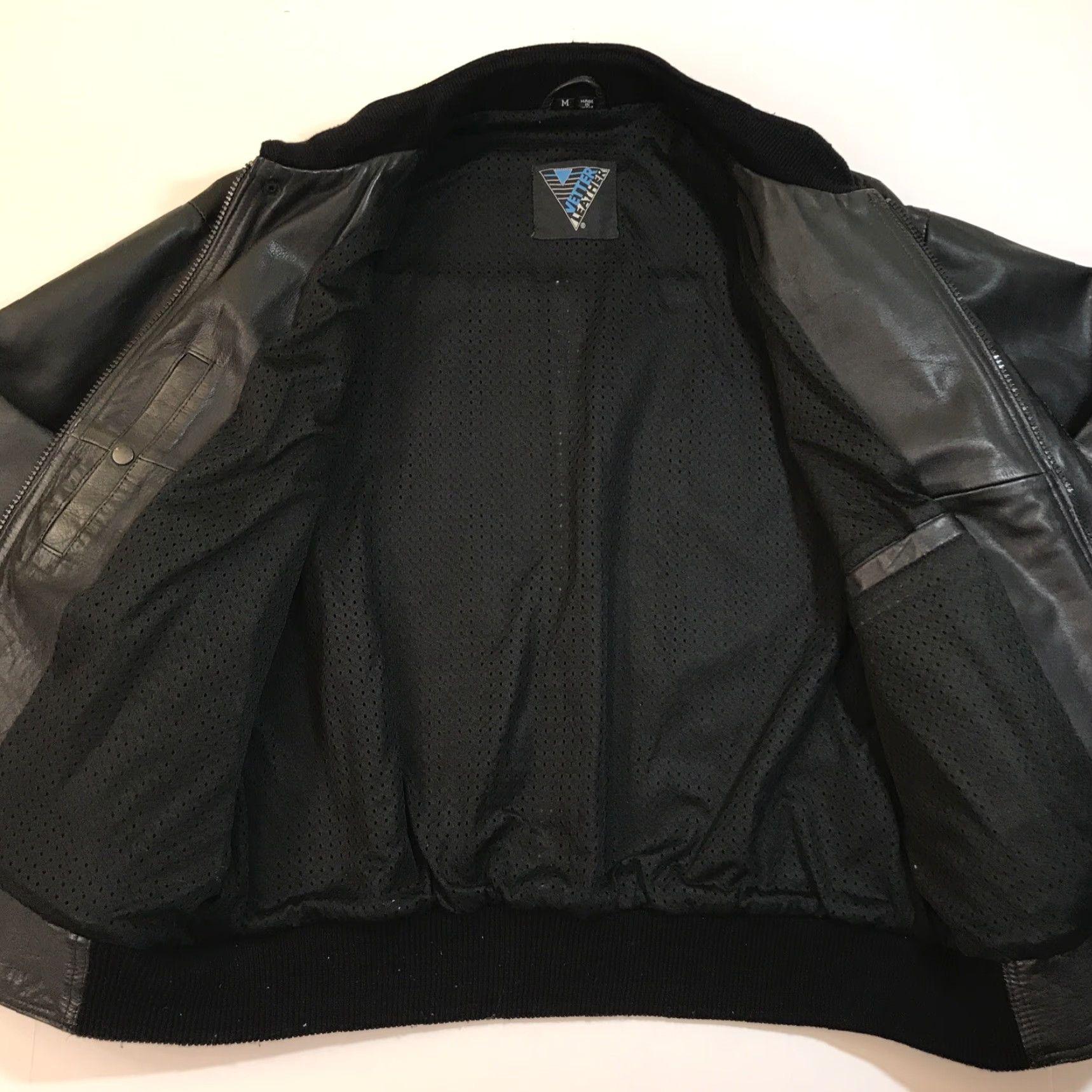 Vintage VINTAGE Vetter Leather Motorcycle Jacket Black Sz M Zip Pockets Mens Riding 90s Biker Leather Jacket Size US M / EU 48-50 / 2 - 3 Thumbnail