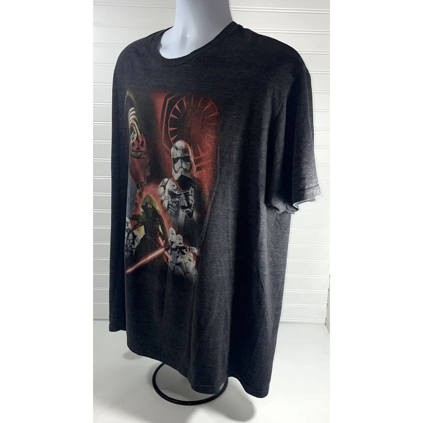 Star Wars Star Wars Storm Trooper T-Shirt Mens 2XL Heather Gray Knit Shirt - 24" Pit to Pit, 29.5" Length - Recycled Size US XXL / EU 58 / 5 - 4 Thumbnail
