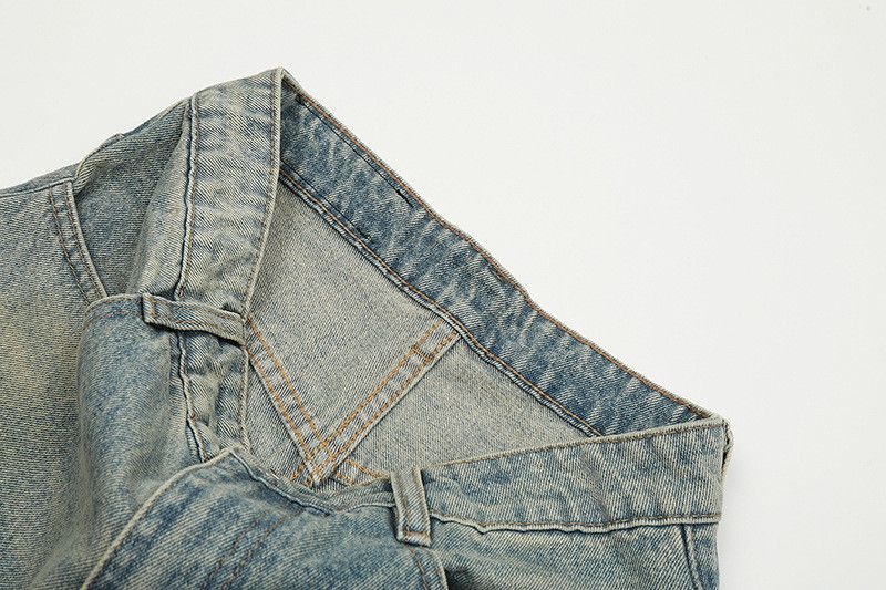 Vintage American retro classic washed ripped jeans Size US 32 / EU 48 - 4 Thumbnail