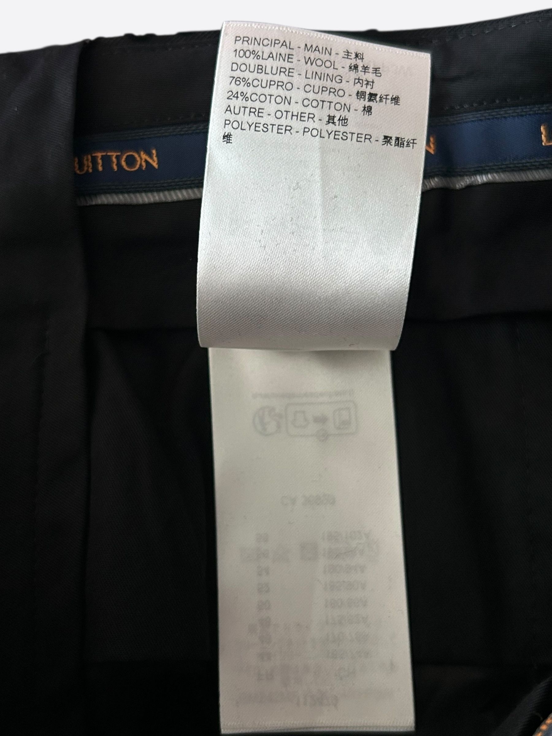 Louis Vuitton Louis Vuitton Black Crystal Monogram Trousers Size 34S - 5 Thumbnail