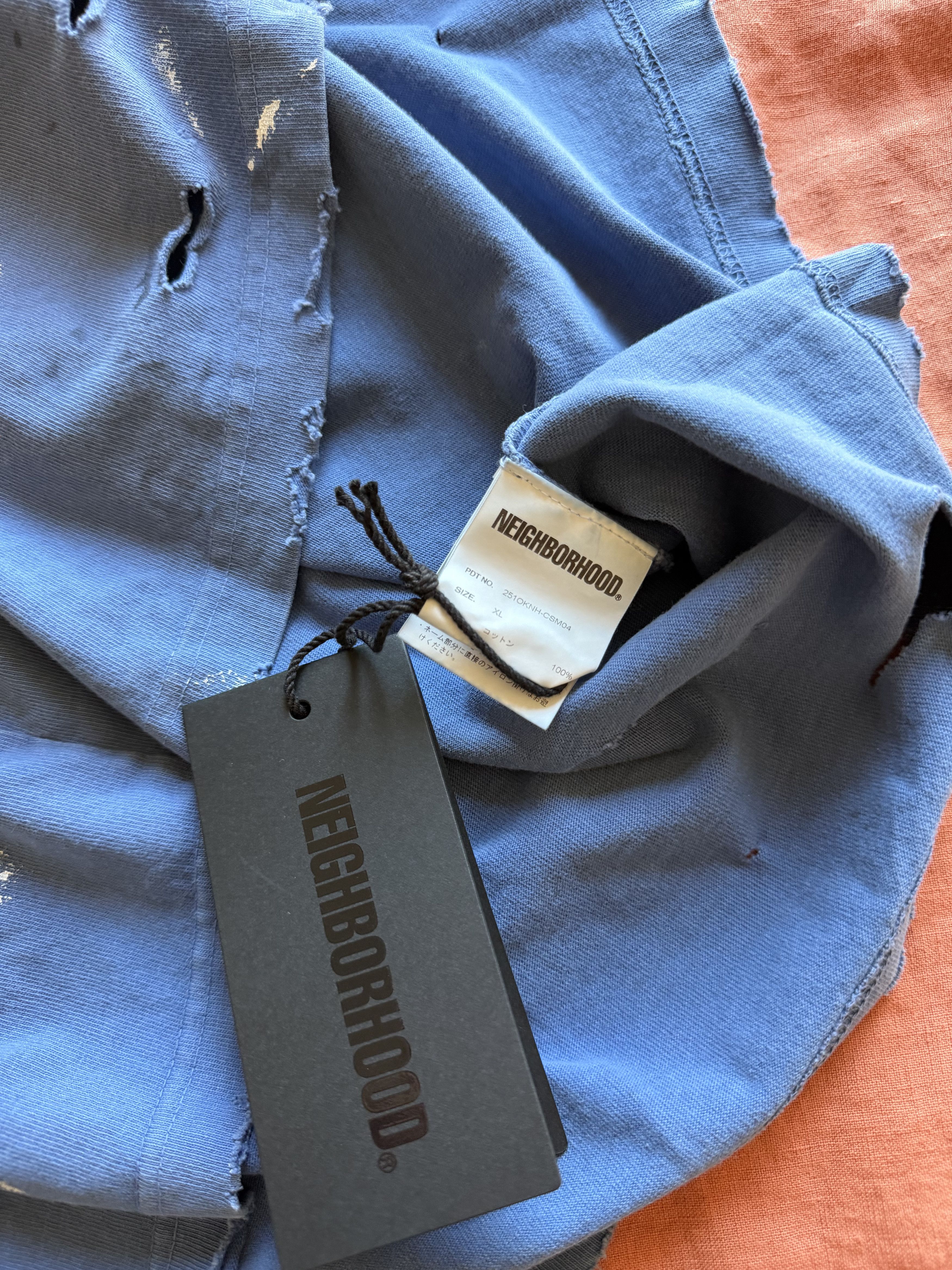 Neighborhood Neighborhood Savage Distressed Tee in Blue Size US XL / EU 56 / 4 - 9 Thumbnail