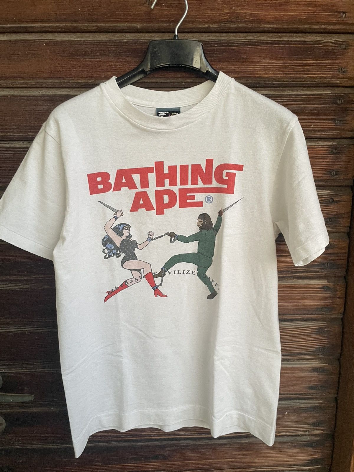 Bape Vintage bape wonder woman duel tee Size US S / EU 44-46 / 1 - 1 Thumbnail