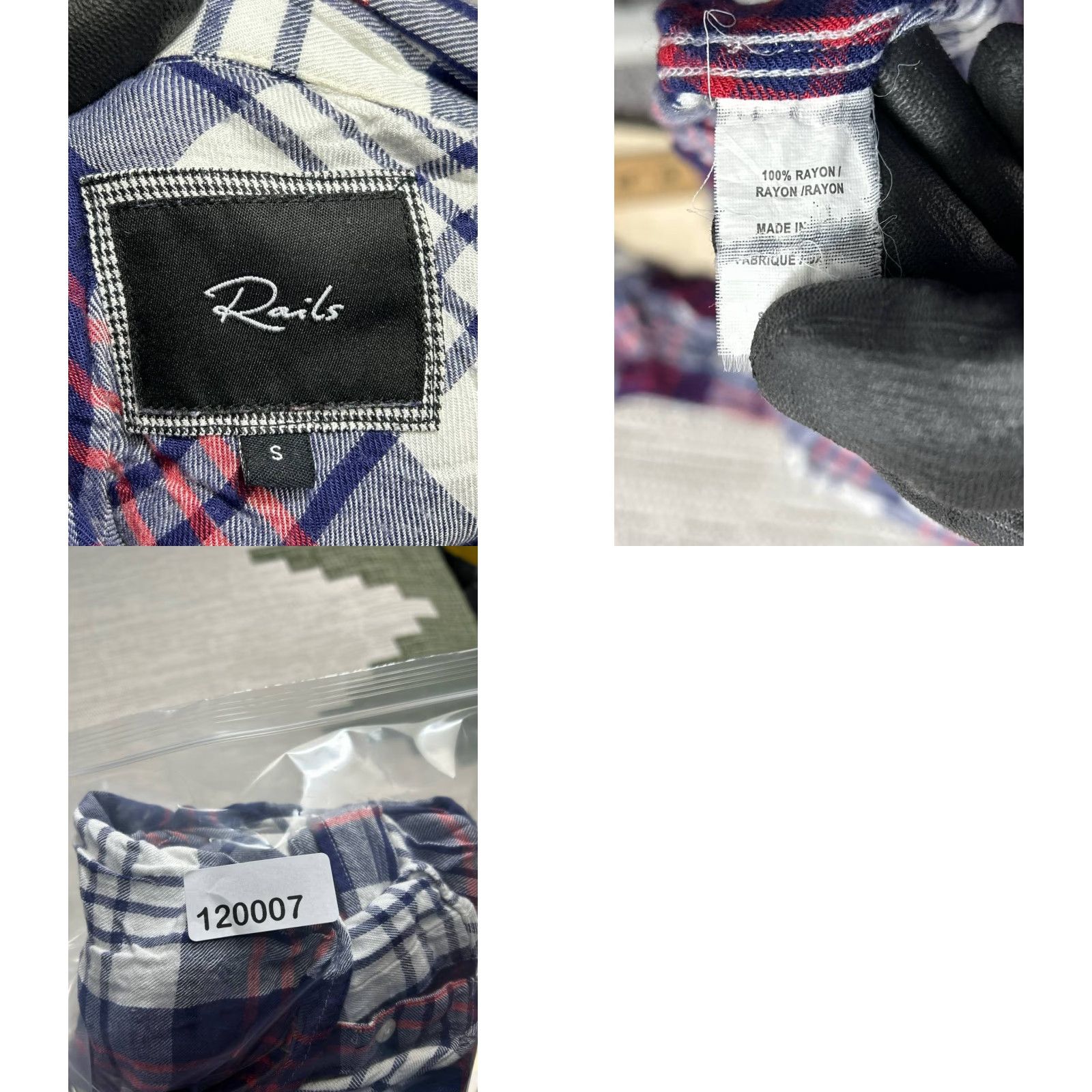 Rails Rails Shirt Womens Small Multicolor Plaid Collared Button Up Flannel Rayon Pocket Easy Care Lightweight Curved Hem Casual Size S / US 4 / IT 40 - 8 Thumbnail