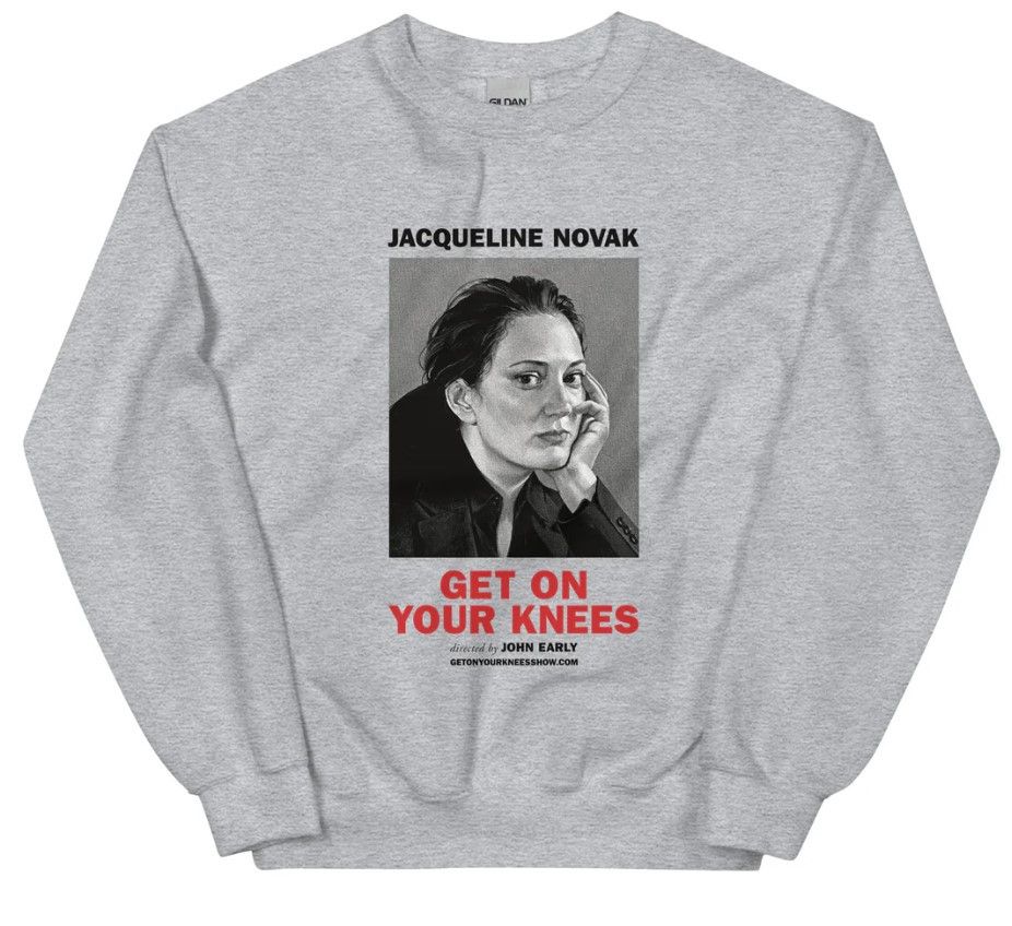 Other Jacqueline Novak Get On Your Knees Heather Grey Sweatshirt Size L / US 10 / IT 46 - 1 Thumbnail