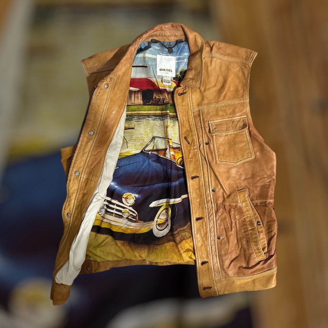 Diesel Vintage + Diesel Leather Vest Size US S / EU 44-46 / 1 - 2 Thumbnail