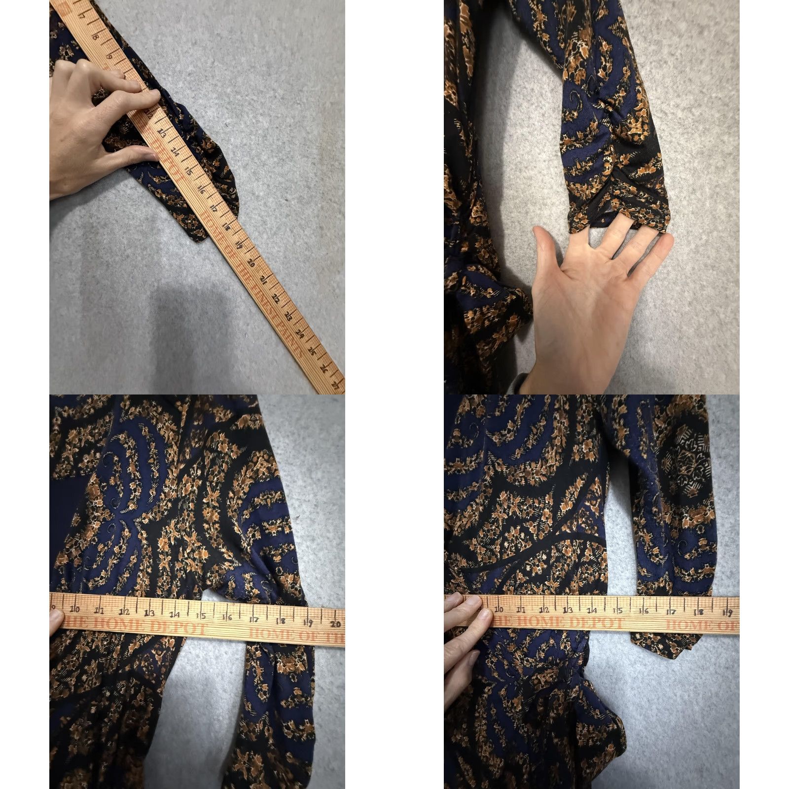 Anthropologie Vanessa Virginia Dress Blue Floral Wrap Sheath Knee Length S 3/4 Anthropologie Size S / US 4 / IT 40 - 8 Thumbnail