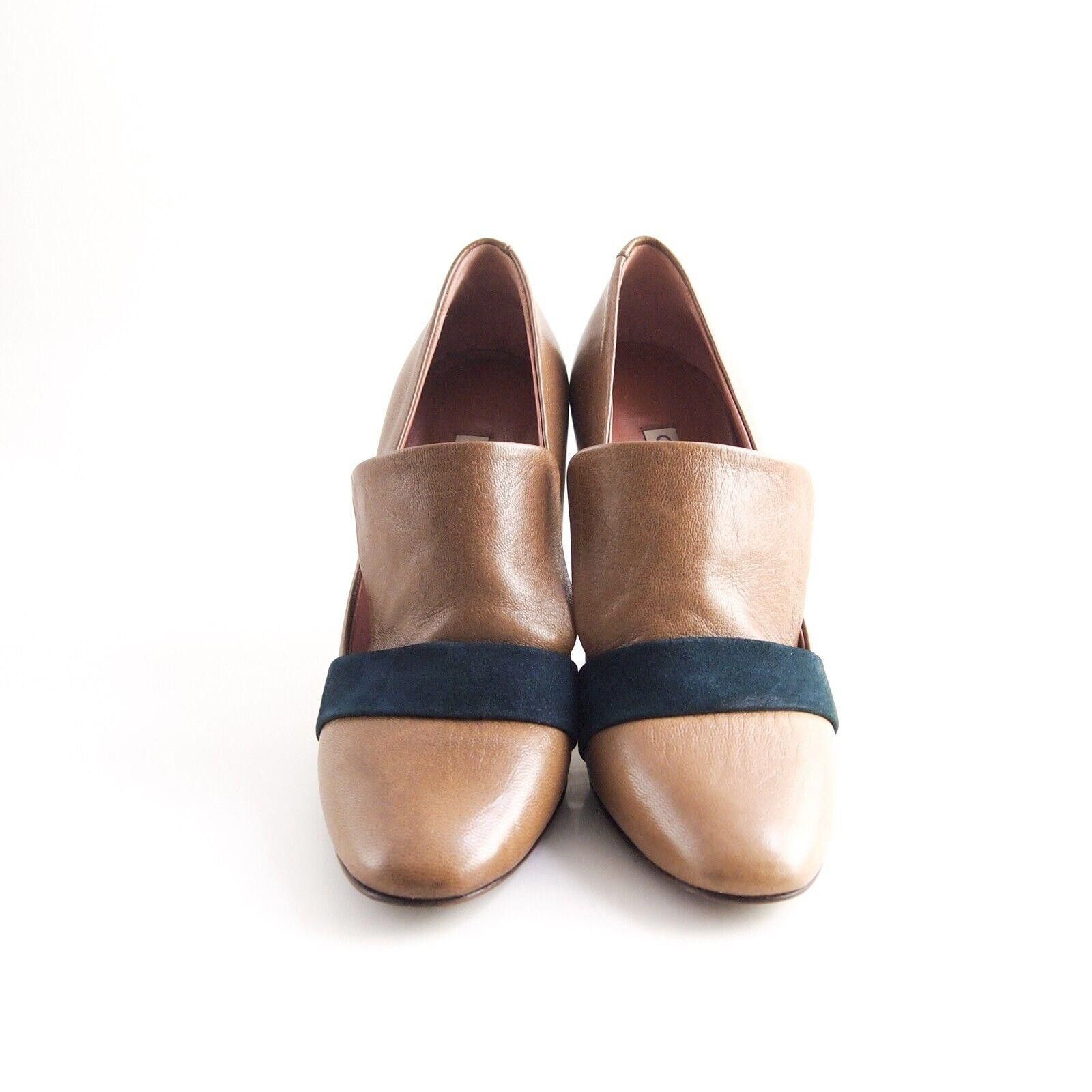 Designer L'Autre Chose Heels Tan Leather Womens US 7.5 EU 37.5 Size US 7.5 / IT 37.5 - 3 Thumbnail