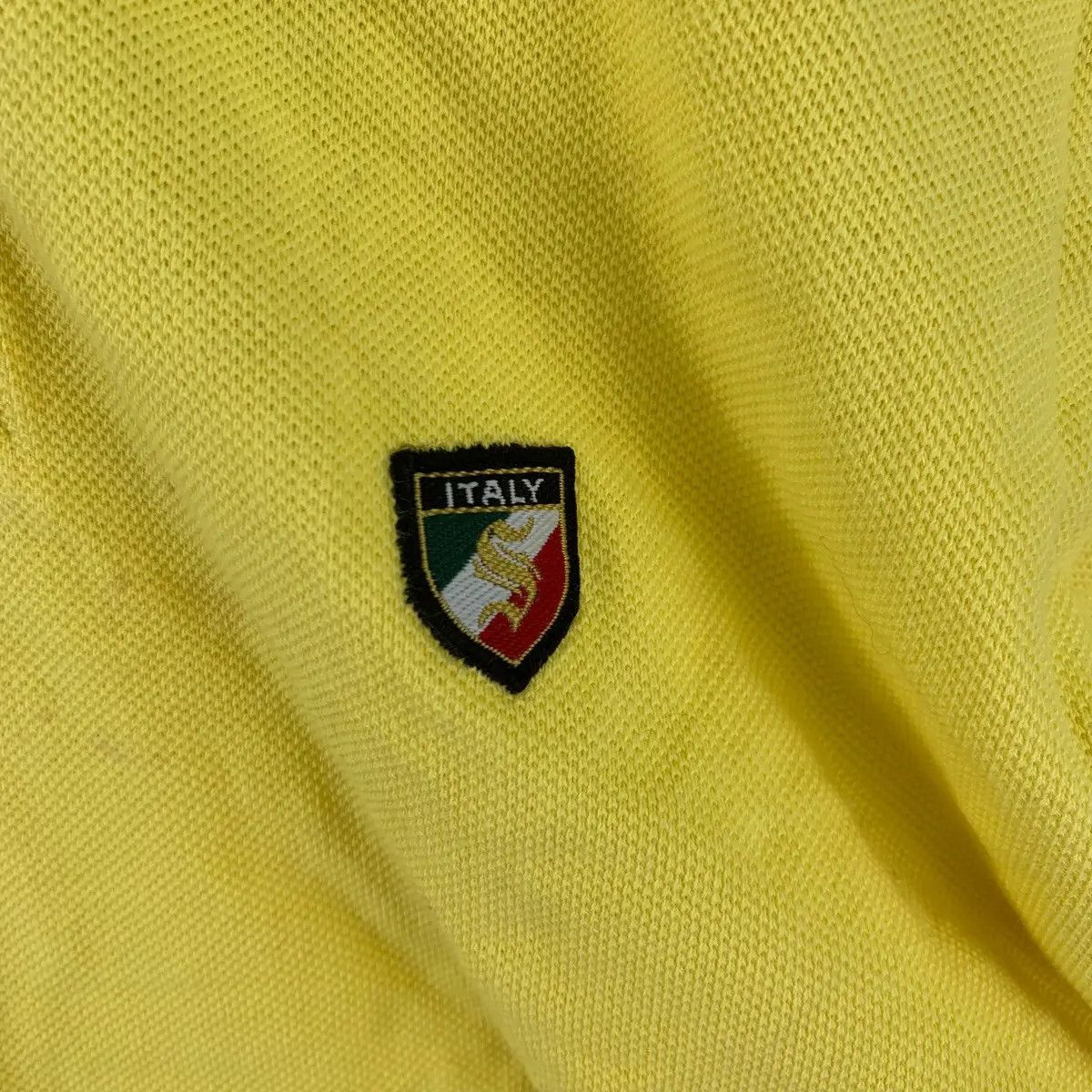 Vintage Vintage 90’ COCCO CROCO ITALY Yellow Polo Tee Shirt Size US L / EU 52-54 / 3 - 6 Thumbnail
