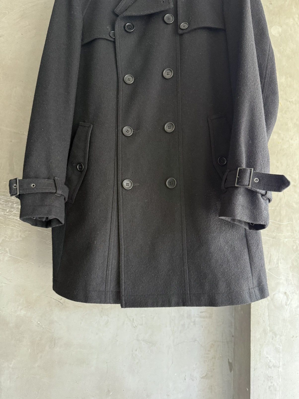 Neil Barrett BLACKBARRETT by Neil Barrett Archive Black Wool Trench Coat Size US S / EU 44-46 / 1 - 5 Thumbnail
