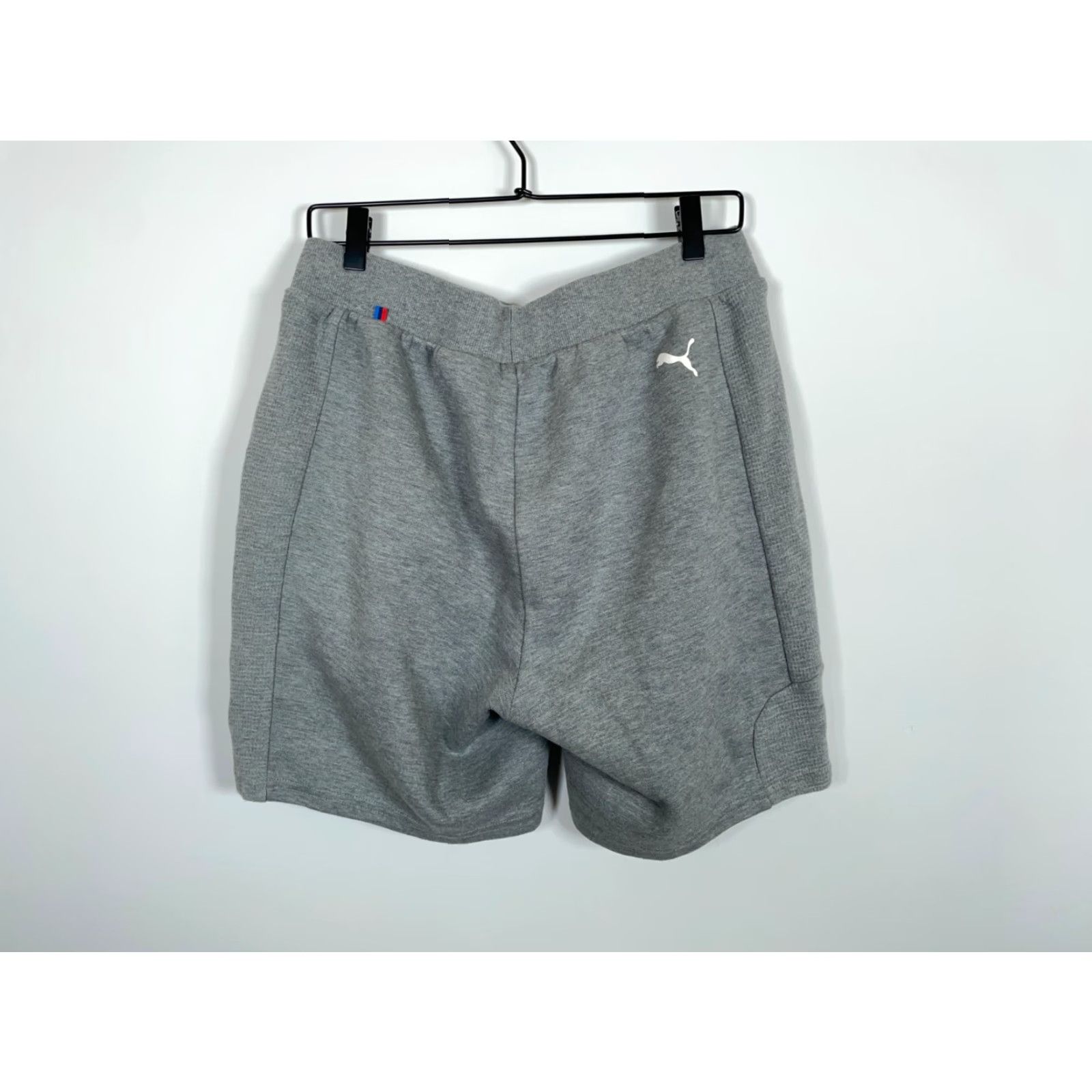 Puma PUMA x BMW Motorsports Athletic Shorts Men Large Gray with Pockets Drawstring Elastic Waist Cotton-Polyester-Blend Size US 30 / EU 46 - 2 Thumbnail