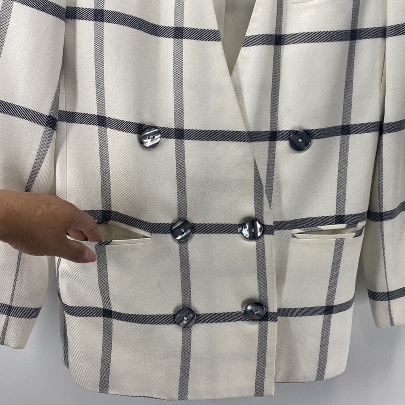 Vintage Vintage Casual Corner 80s window pain shoulder pads blazer 2 Size XS / US 0-2 / IT 36-38 - 6 Thumbnail