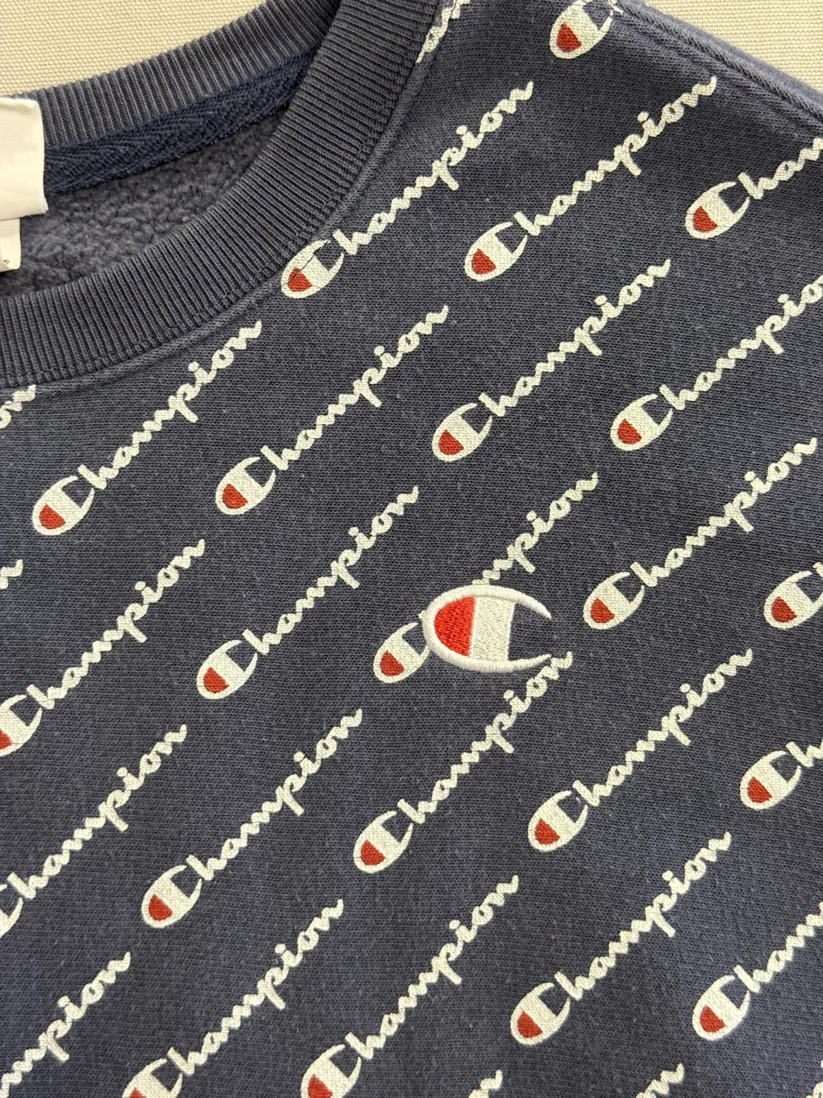 Champion Faded Champion Reverse Weave Sweatshirt Crewneck Navy AOP XL Size US XL / EU 56 / 4 - 5 Thumbnail
