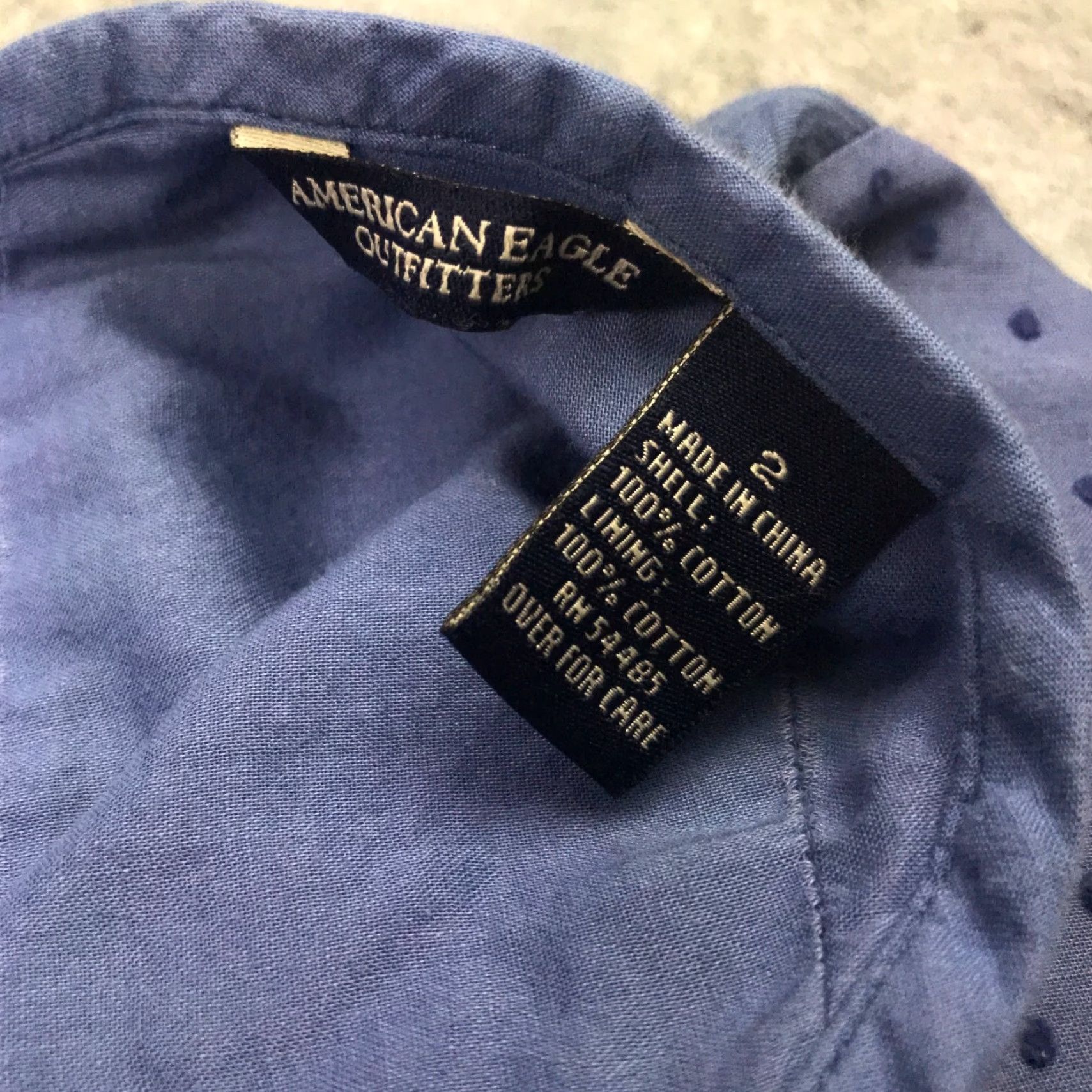 American Eagle Outfitters American Eagle Womens Skirt Pencil Knee Length Blue Floral Polka Dot Drawstring Waist Size 2 Size 26" / US 2 / IT 38 - 6 Thumbnail