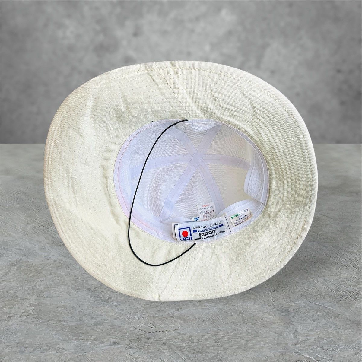 Japanese Brand × Vintage Official Japan Gateball Union Referee Hat – Cream Colour Size ONE SIZE - 6 Thumbnail