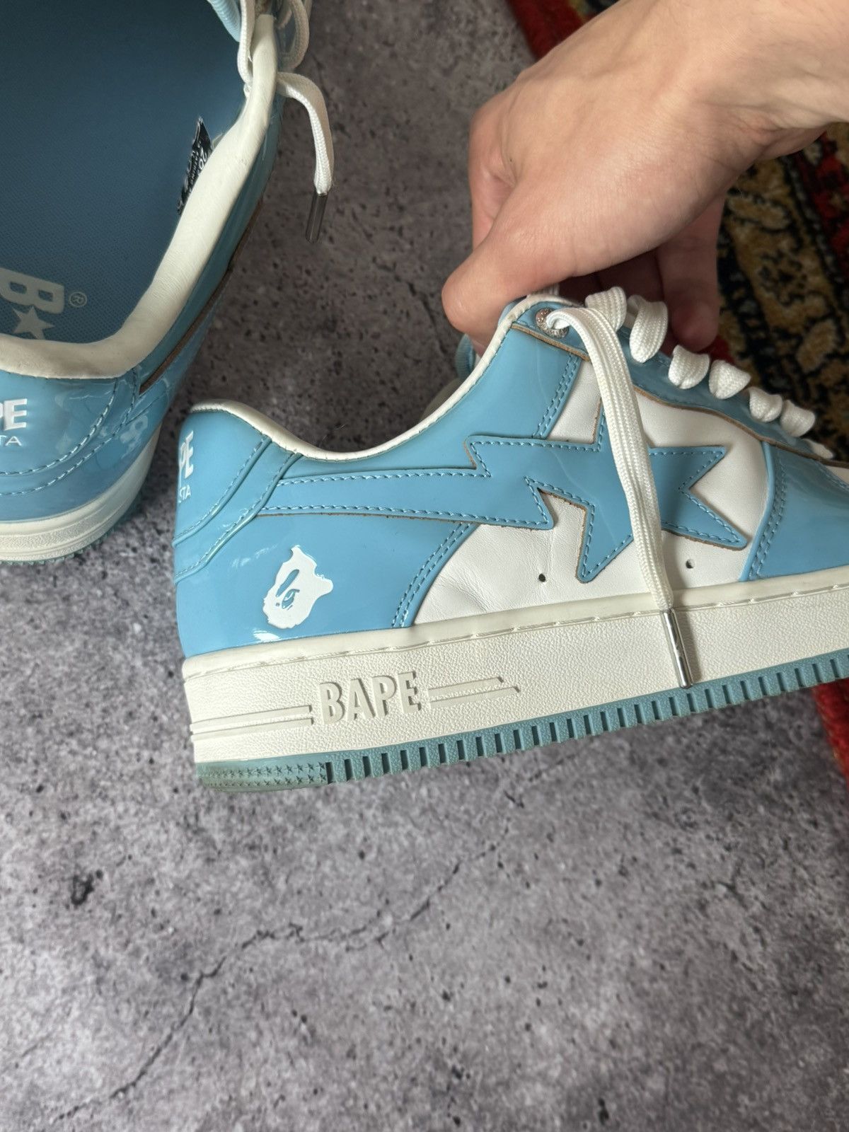 Bape A bathink ape Bape sta snikers shoes mens blue white 8.5 26 Size US 8.5 / EU 41-42 - 6 Thumbnail