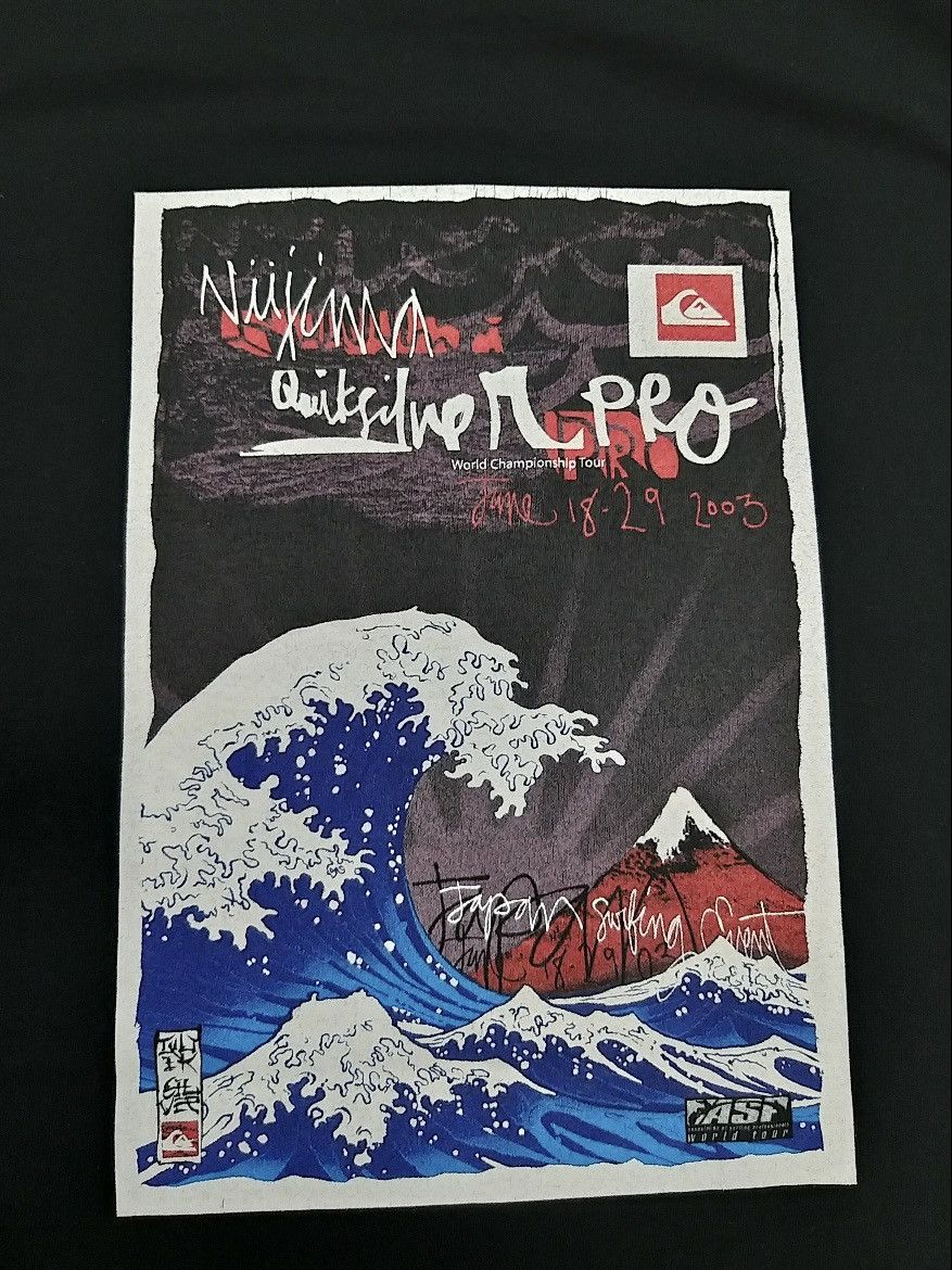 Quiksilver VINTAGE NIIJIMA QUICKSILVER WORLD TOUR SURFING 2003 T SHIRT Size US L / EU 52-54 / 3 - 1 Thumbnail