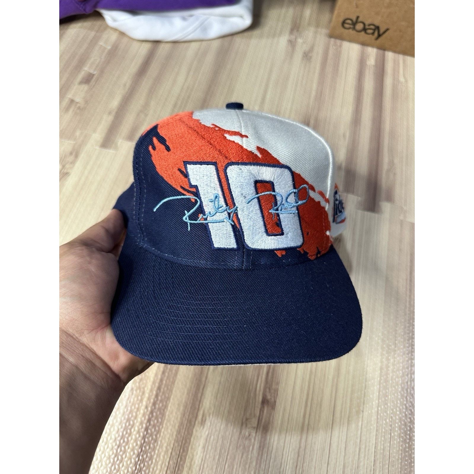 Logo Athletic VTG 1990s Ricky Rudd 10 NASCAR Wool Splash SnapBack Hat Size ONE SIZE - 1 Thumbnail