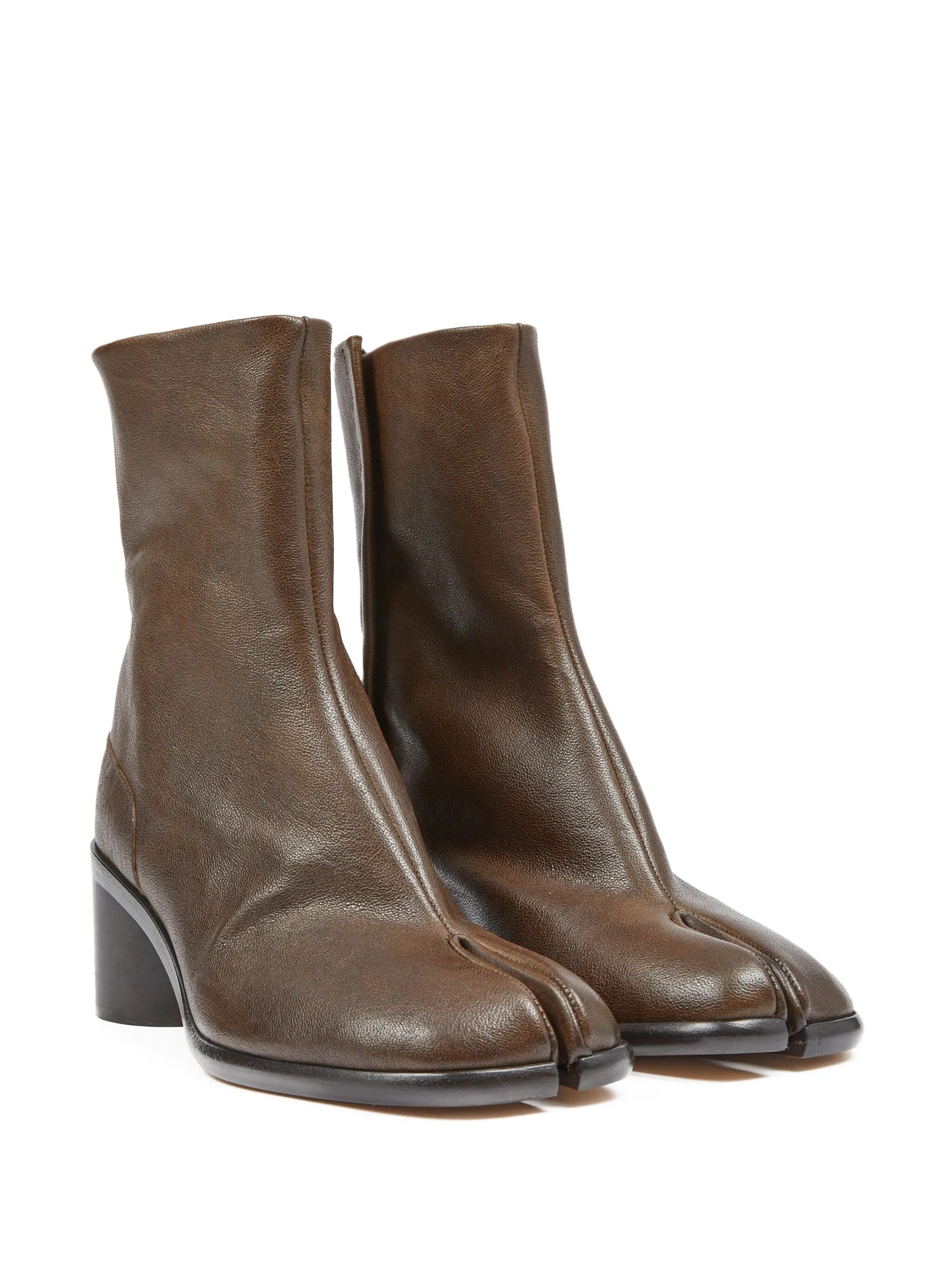 Maison Margiela o1w1db10525 Tabi Ankle Boots in Brown Size US 9 / EU 42 - 2 Thumbnail