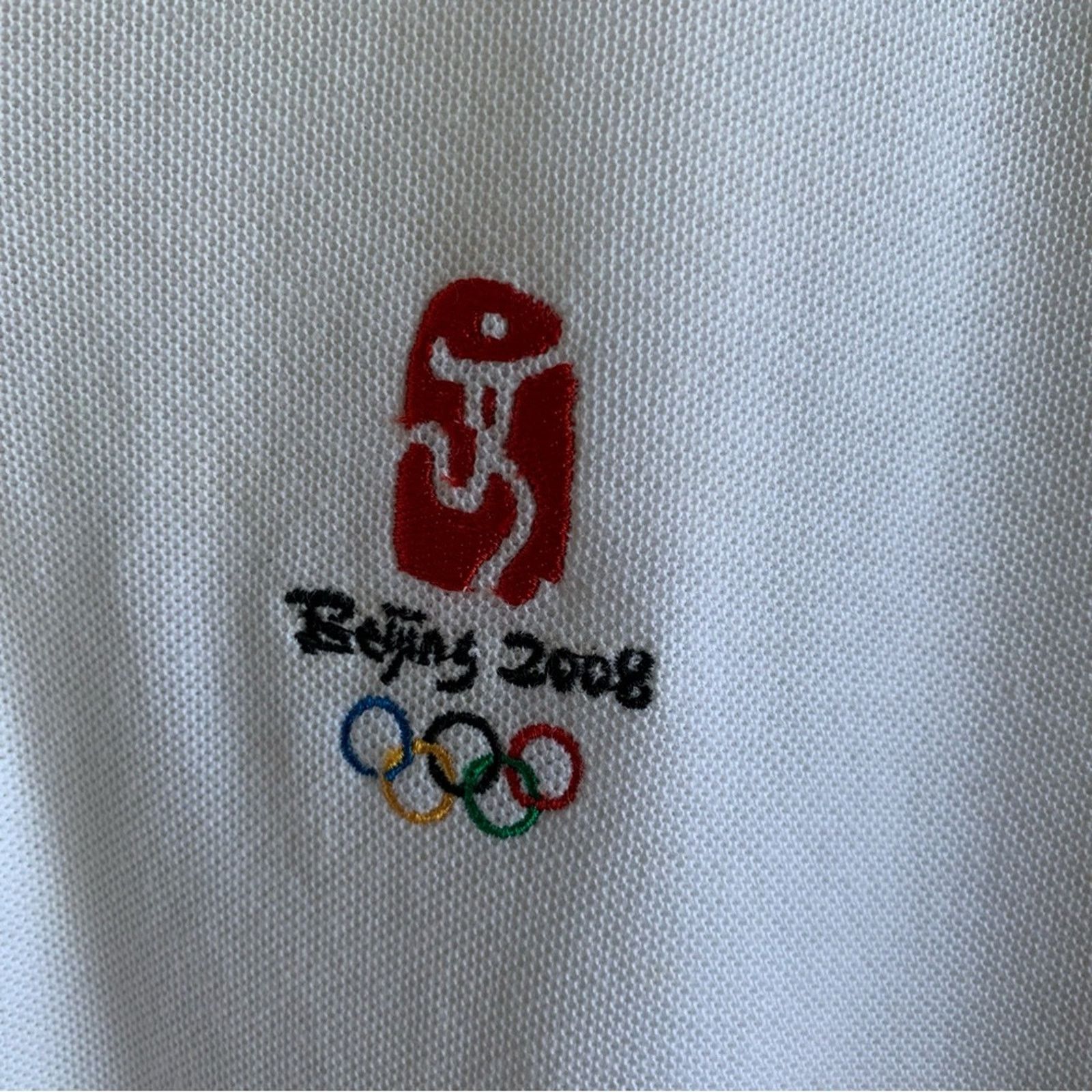 USA Olympics Olympics 2008 Beijing White Polo Shirt Size L Size US L / EU 52-54 / 3 - 5 Thumbnail