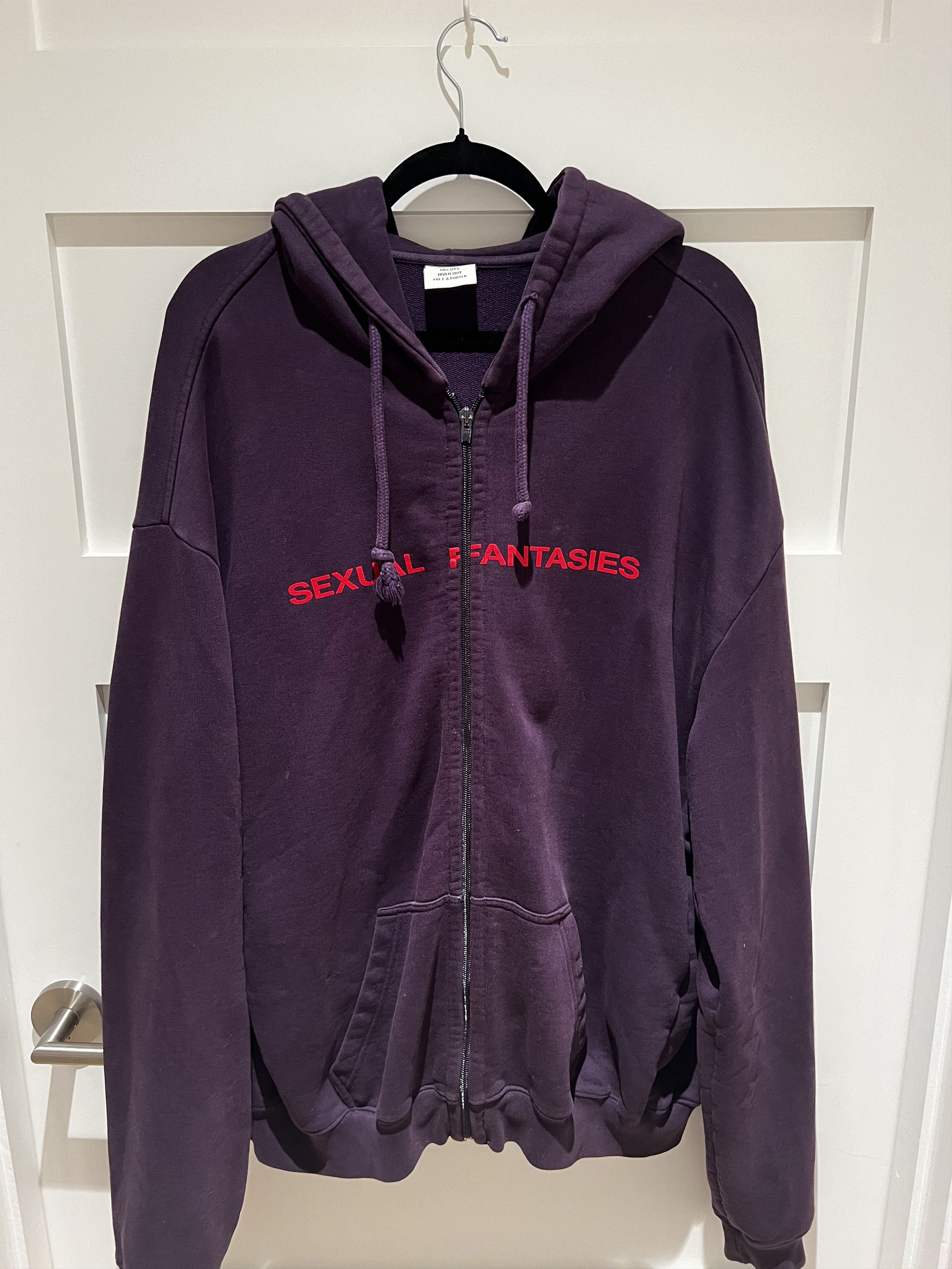 Vetements Vetements Sexual Fantasies Zip Up Hoodie | Grailed