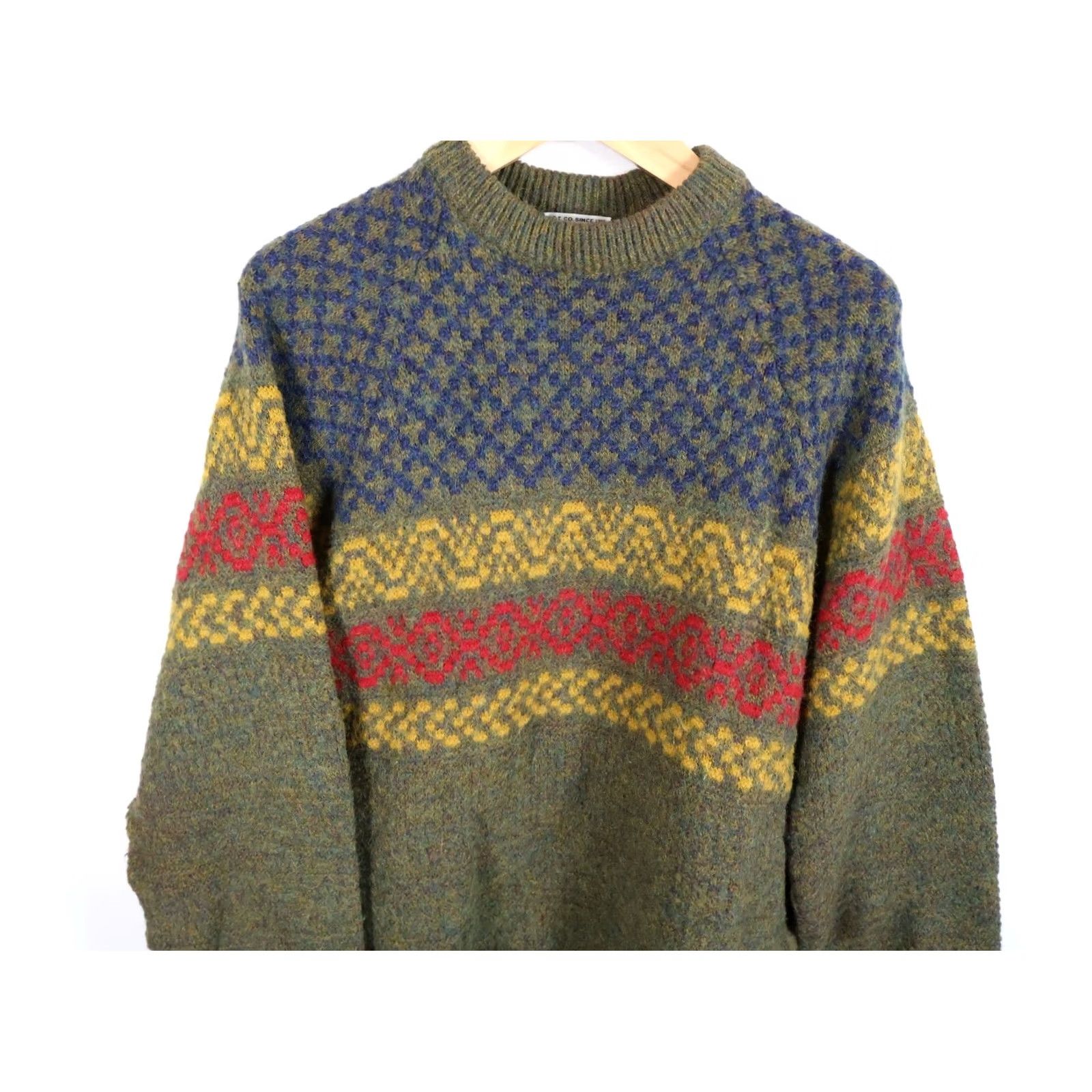 Kappa VINTAGE Kappa Sweater Geometric Pattern Chunky-Knit Italy Adult XL Green Pullover Crew Neck Men’s Size US XL / EU 56 / 4 - 4 Thumbnail