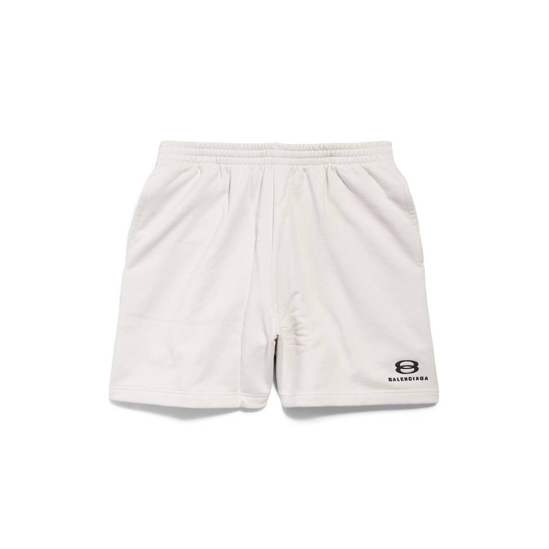 Balenciaga Unity Sports Icon Sweat Shorts in off white and black archetype fleece Size US 32 / EU 48 - 1 Thumbnail