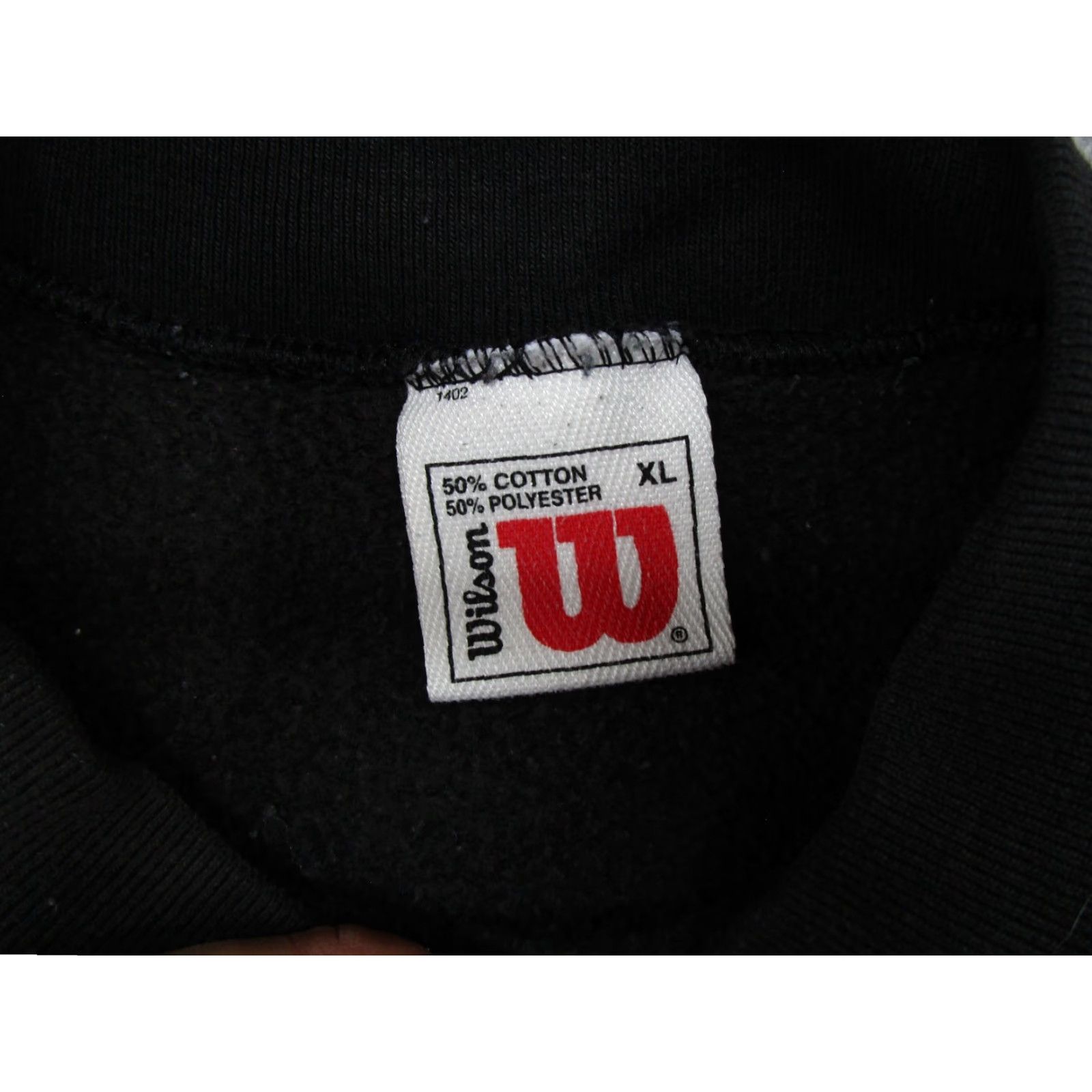 Wilson VINTAGE Wilson Sweatshirt Logo Embroidered Script 90s Y2K Black XL Mens Crew Neck Pullover Size US XL / EU 56 / 4 - 3 Thumbnail
