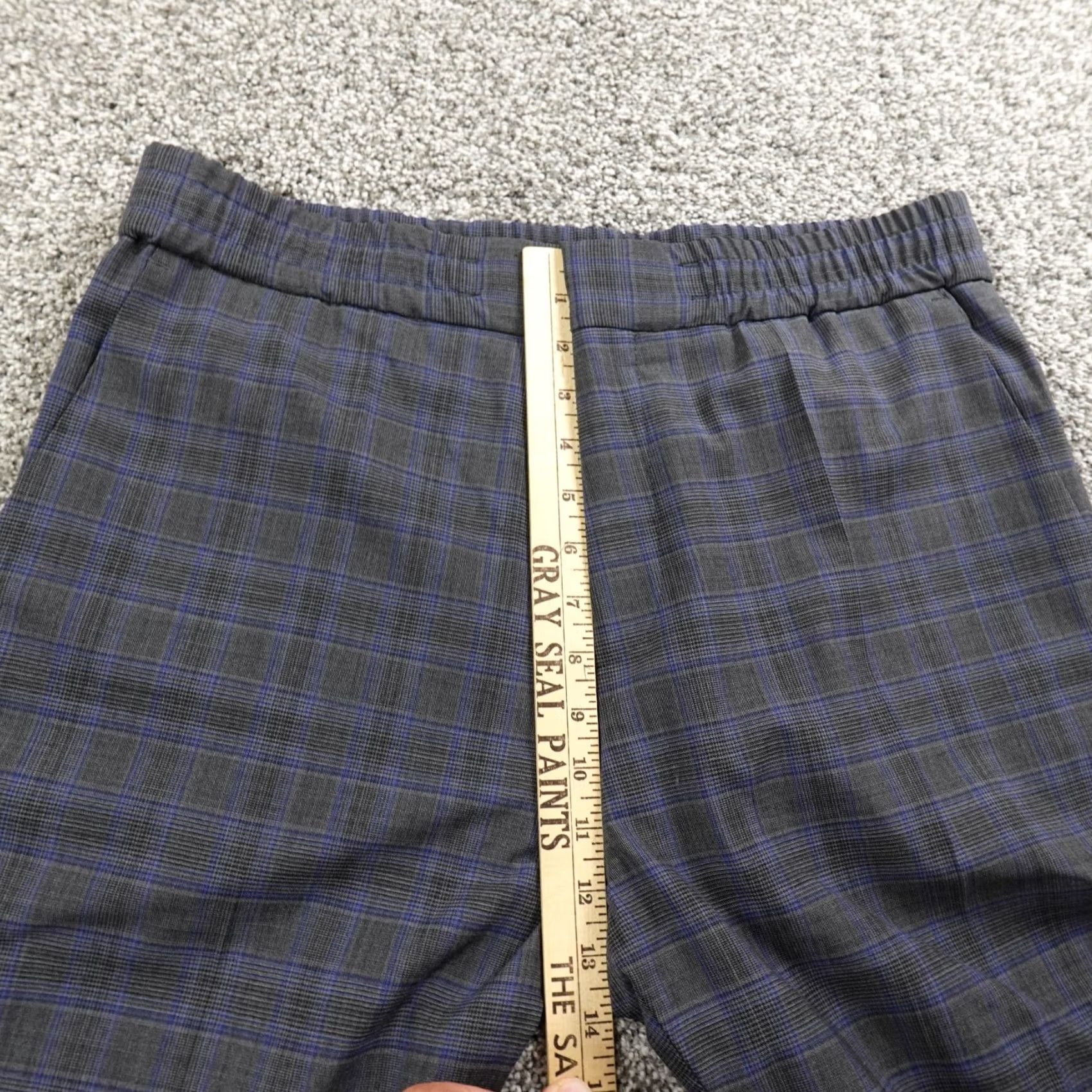 Vintage Hugo Boss Pants Mens 34X28 Gray Wool Chino Trouser Slacks Drawstring Stretch Dress Pants Regular Mens 34 Gray Front Flat Pocket Wool/Polyester/Spandex Size US 34 / EU 50 - 4 Thumbnail
