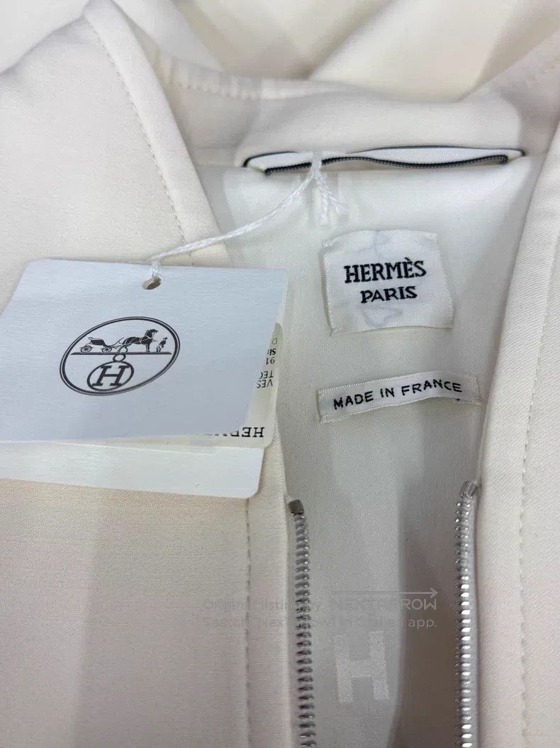 Hermes Hermes White Zip-Up Jacket Size XS / US 0-2 / IT 36-38 - 4 Thumbnail