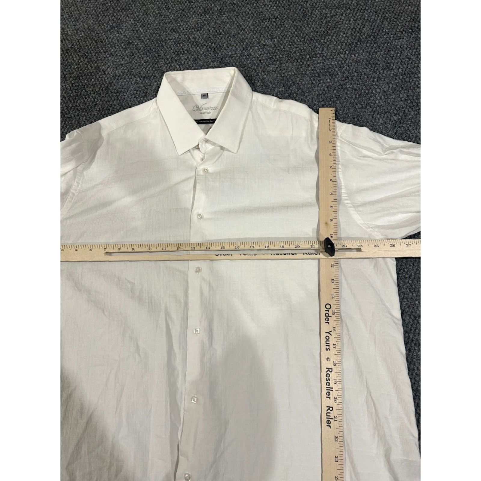 Vintage Visconti Shirt Mens XL White Long Sleeve Button Front Spread Collar Shirt Size US XL / EU 56 / 4 - 3 Thumbnail