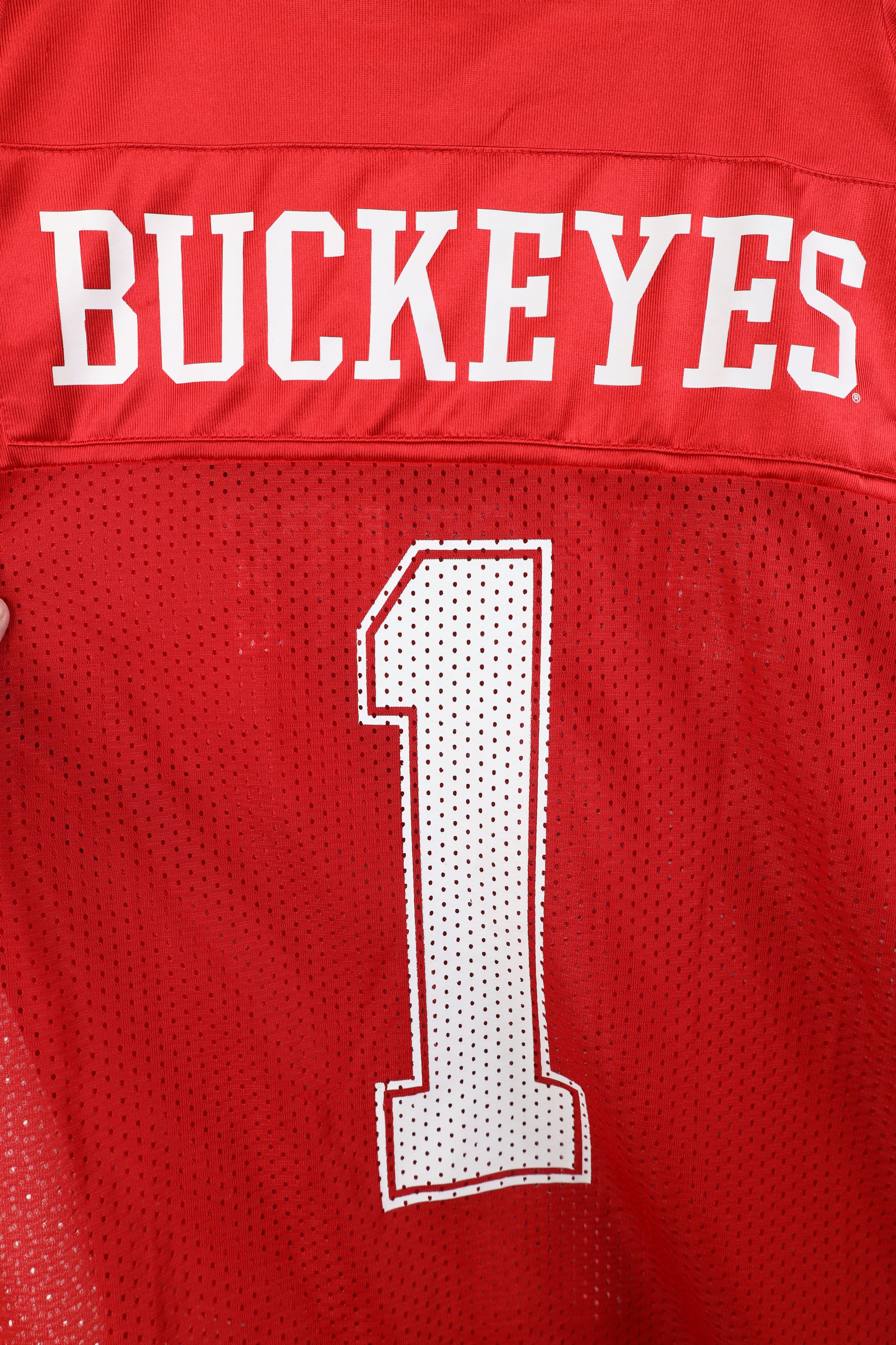 Vintage Vintage 90s Y2K Ohio State University Football Jersey Red #1 Size US L / EU 52-54 / 3 - 10 Thumbnail
