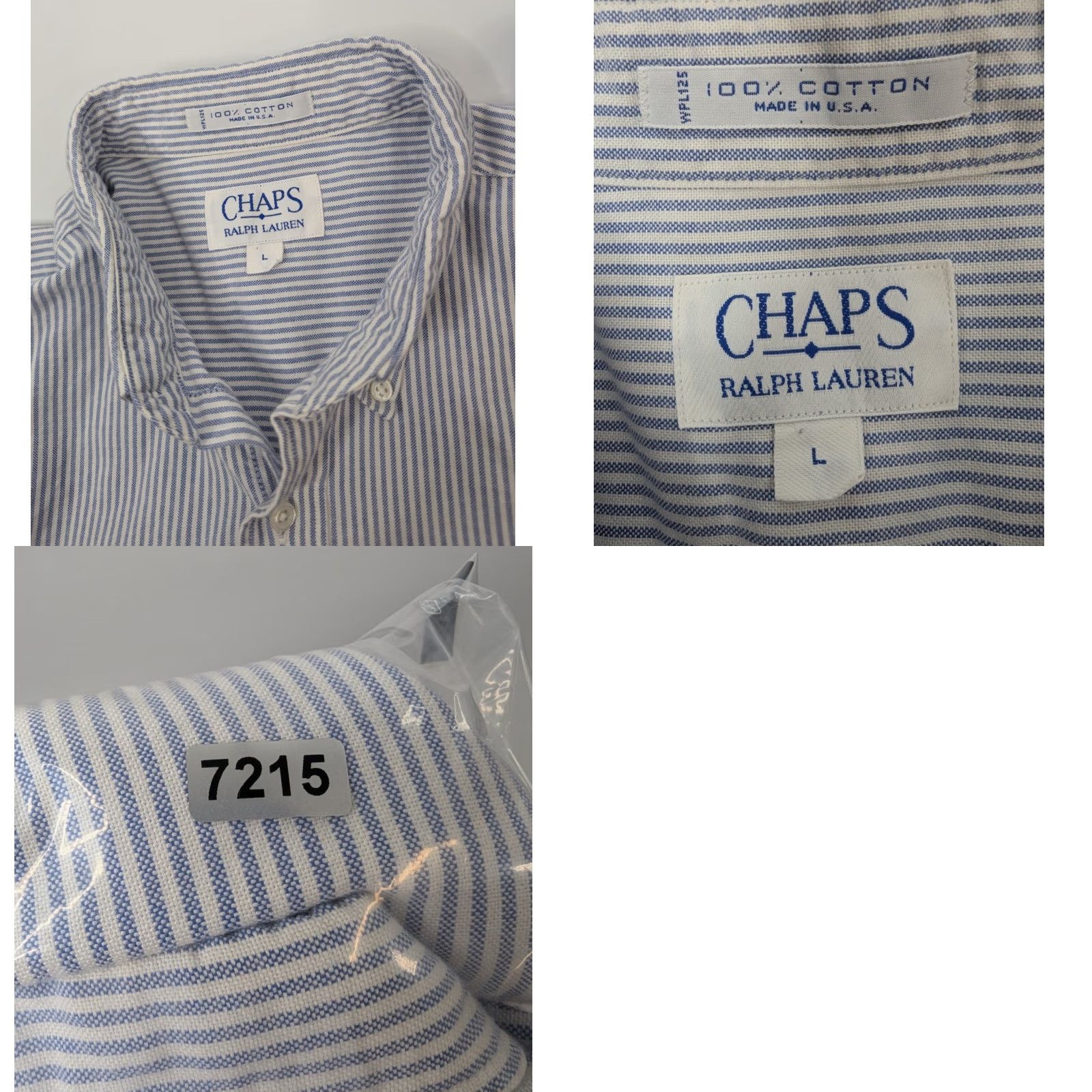 Ralph Lauren VTG Chaps Ralph Lauren Striped Button Down LS Shirt Men's Large Made in USA Size US L / EU 52-54 / 3 - 8 Thumbnail