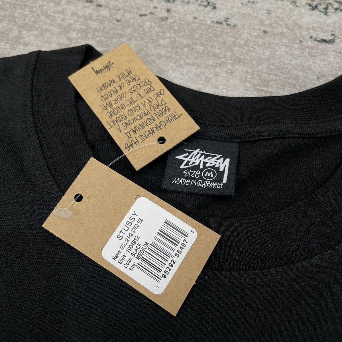 Stussy STUSSY PIG DYED TEE BLACK " DOLL " Size US M / EU 48-50 / 2 - 5 Thumbnail
