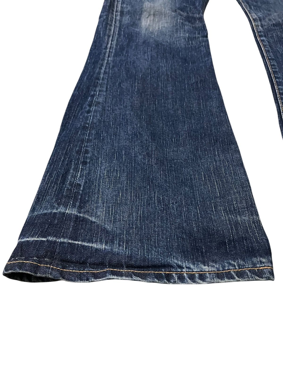 Japanese Brand Edwin 503 Flare Distressed Mud Wash Bootcut Jean Very Rare Size US 32 / EU 48 - 6 Thumbnail