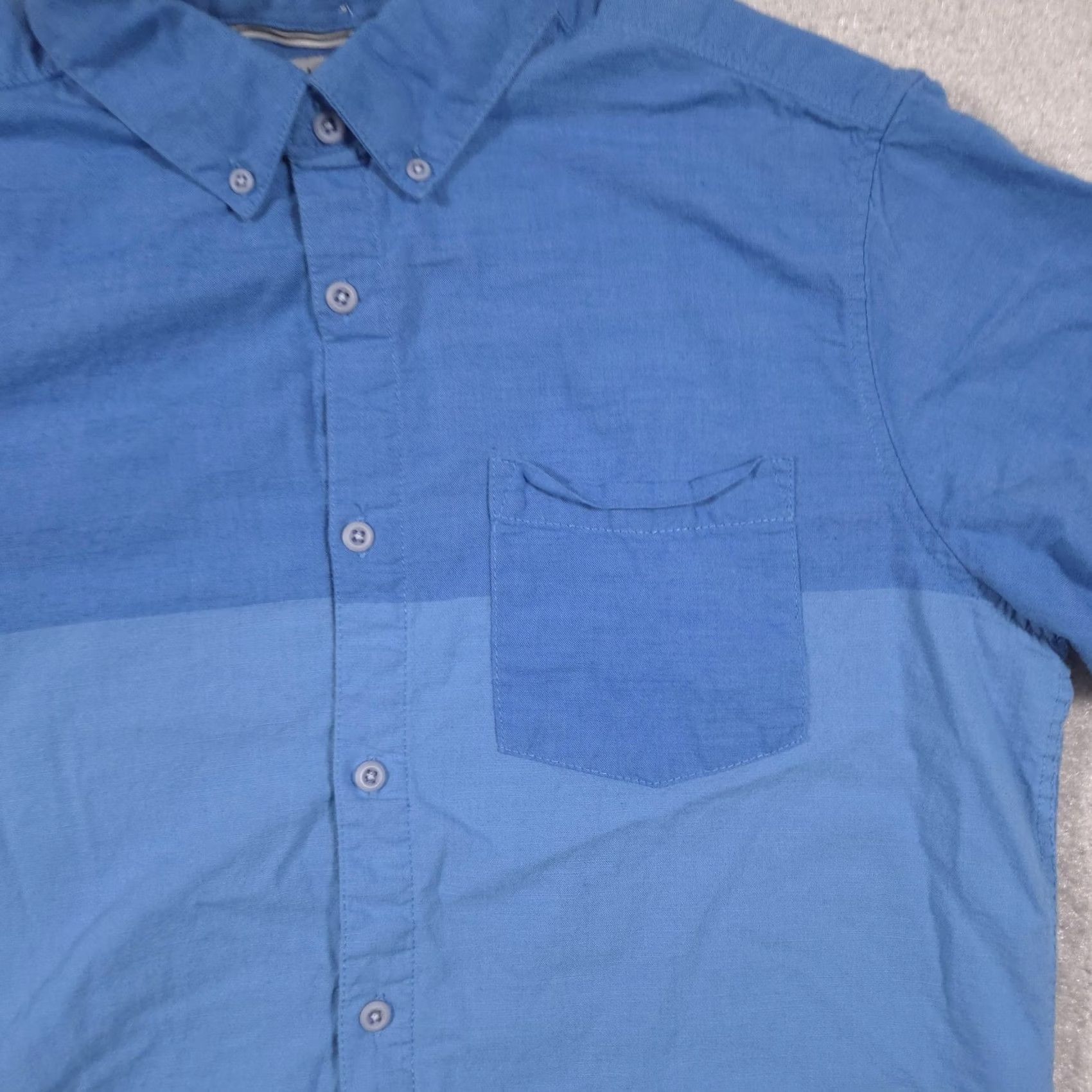 Hurley Hurley Shirt Mens M Blue Colorblock Button Front Short Sleeve Casual Woven Size US M / EU 48-50 / 2 - 4 Thumbnail